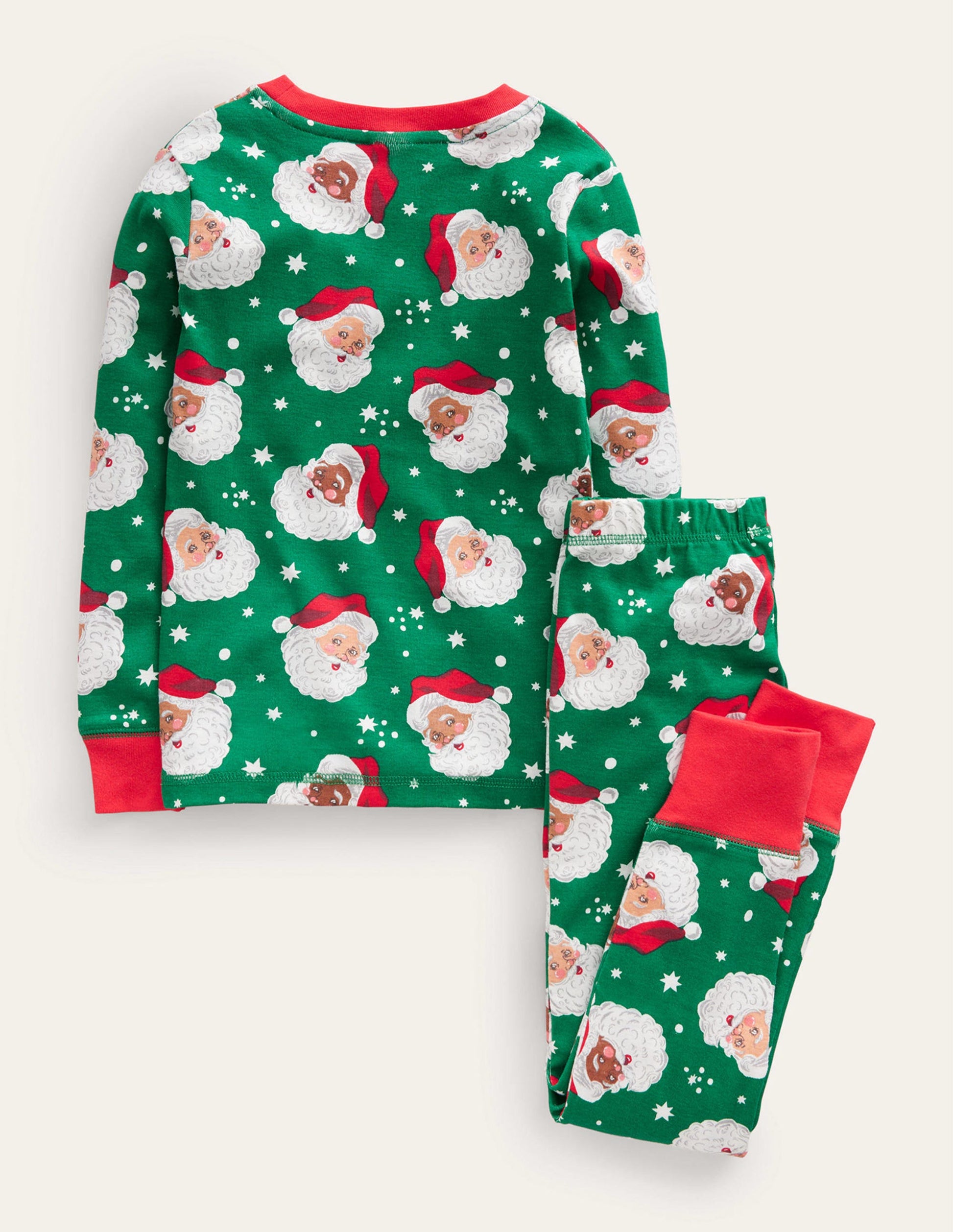 Snug Long John Pyjamas-Veridian Green Christmas-2