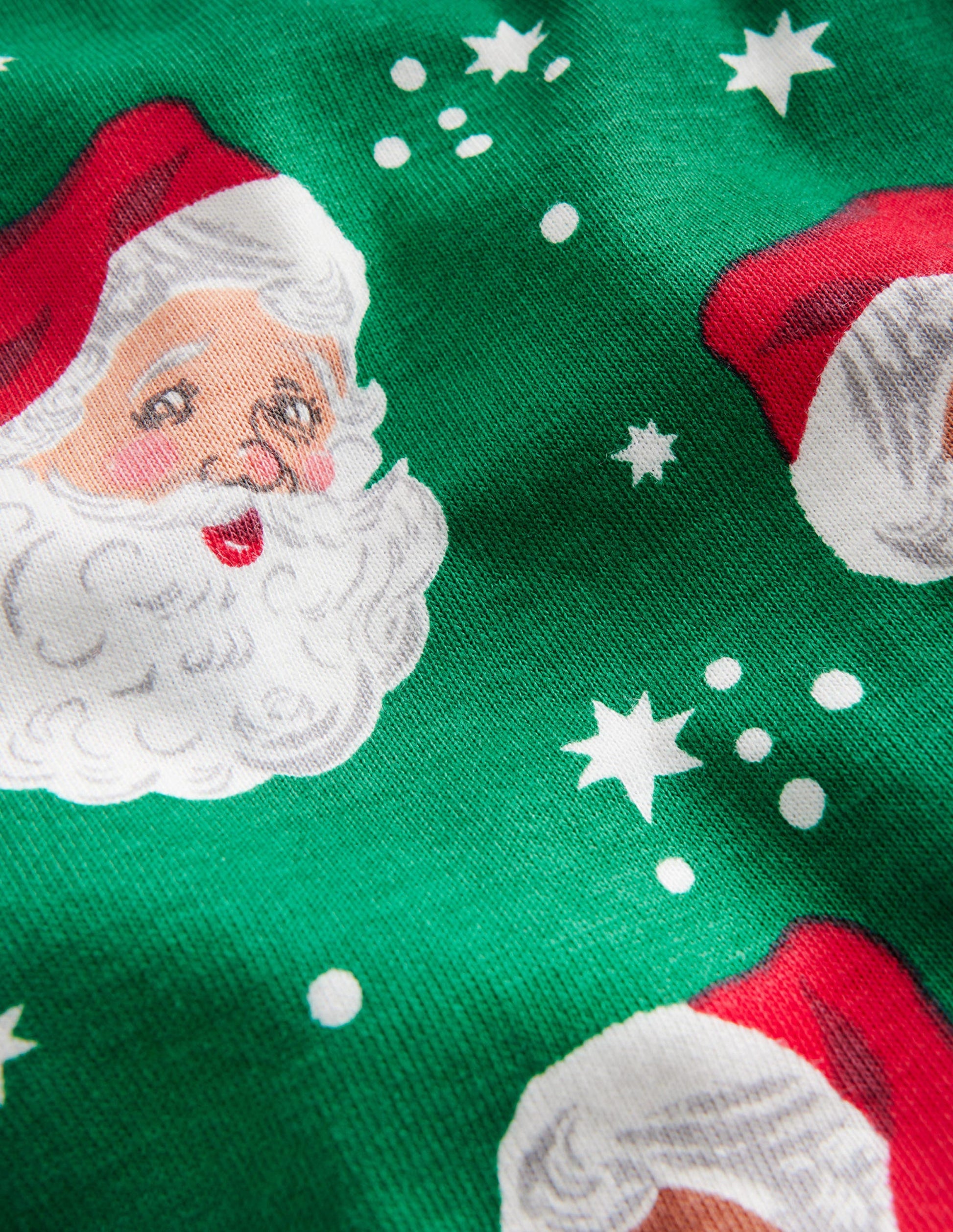 Snug Long John Pyjamas-Veridian Green Christmas-3
