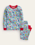 Snug Glow-In-The-Dark Pyjamas-Tourmaline Blue Hearts