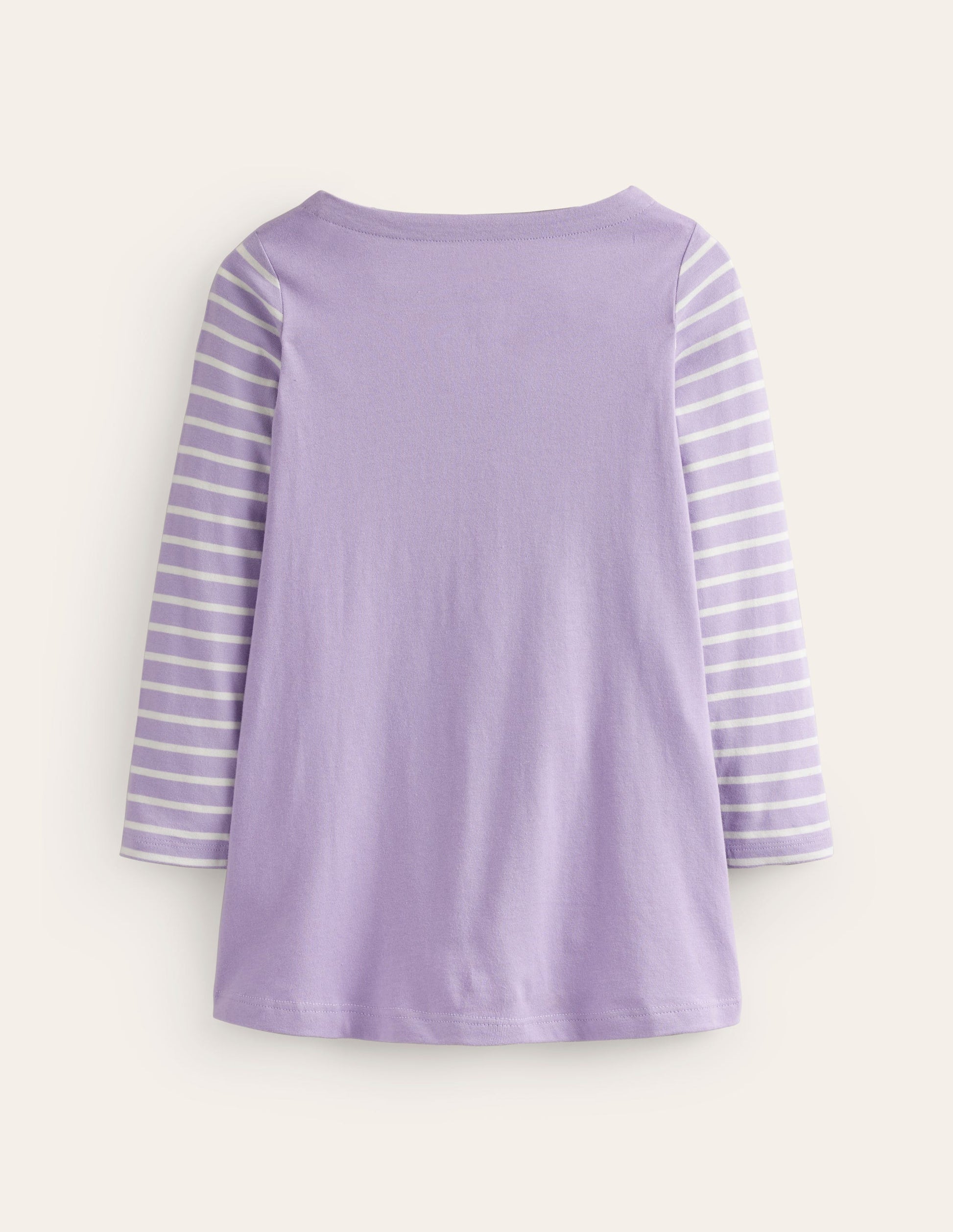 Jersey-Tunika mit Applikationen-Rittersporn „Misty Lavender“-2