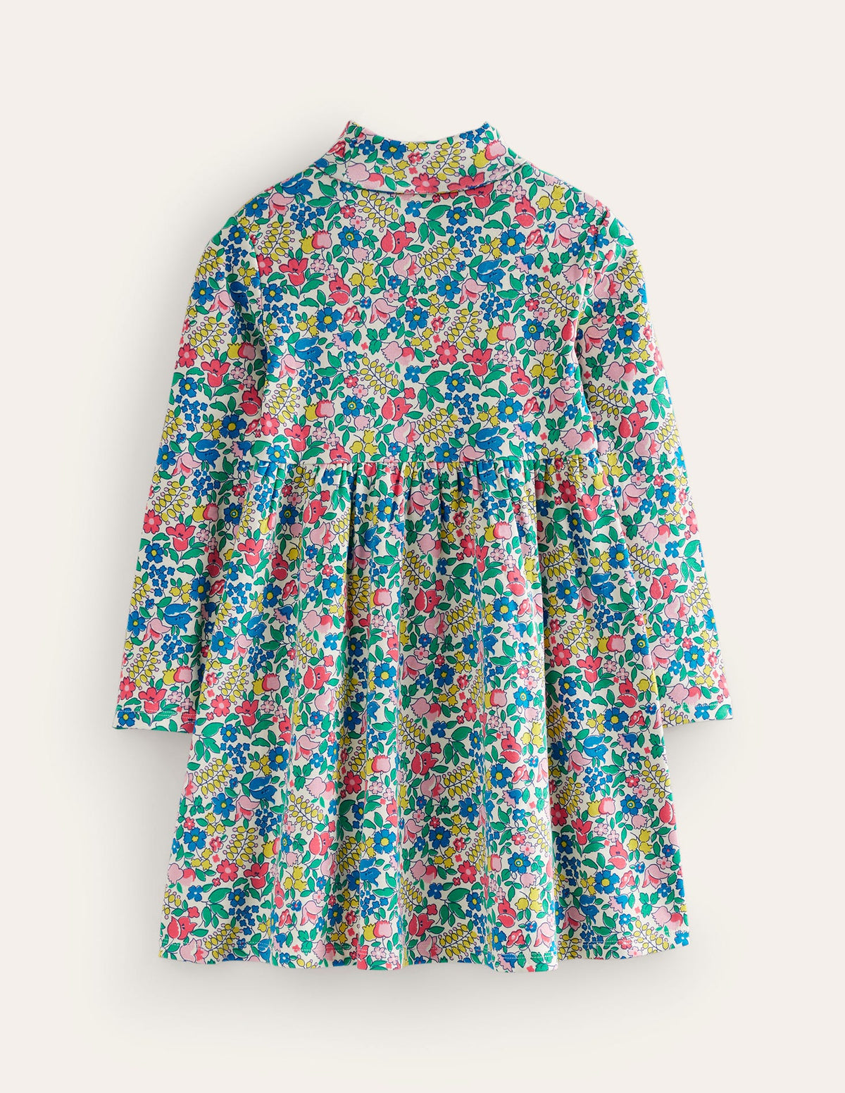 Jerseykleid mit Rollkragen-Bunt Blumenbeet-2