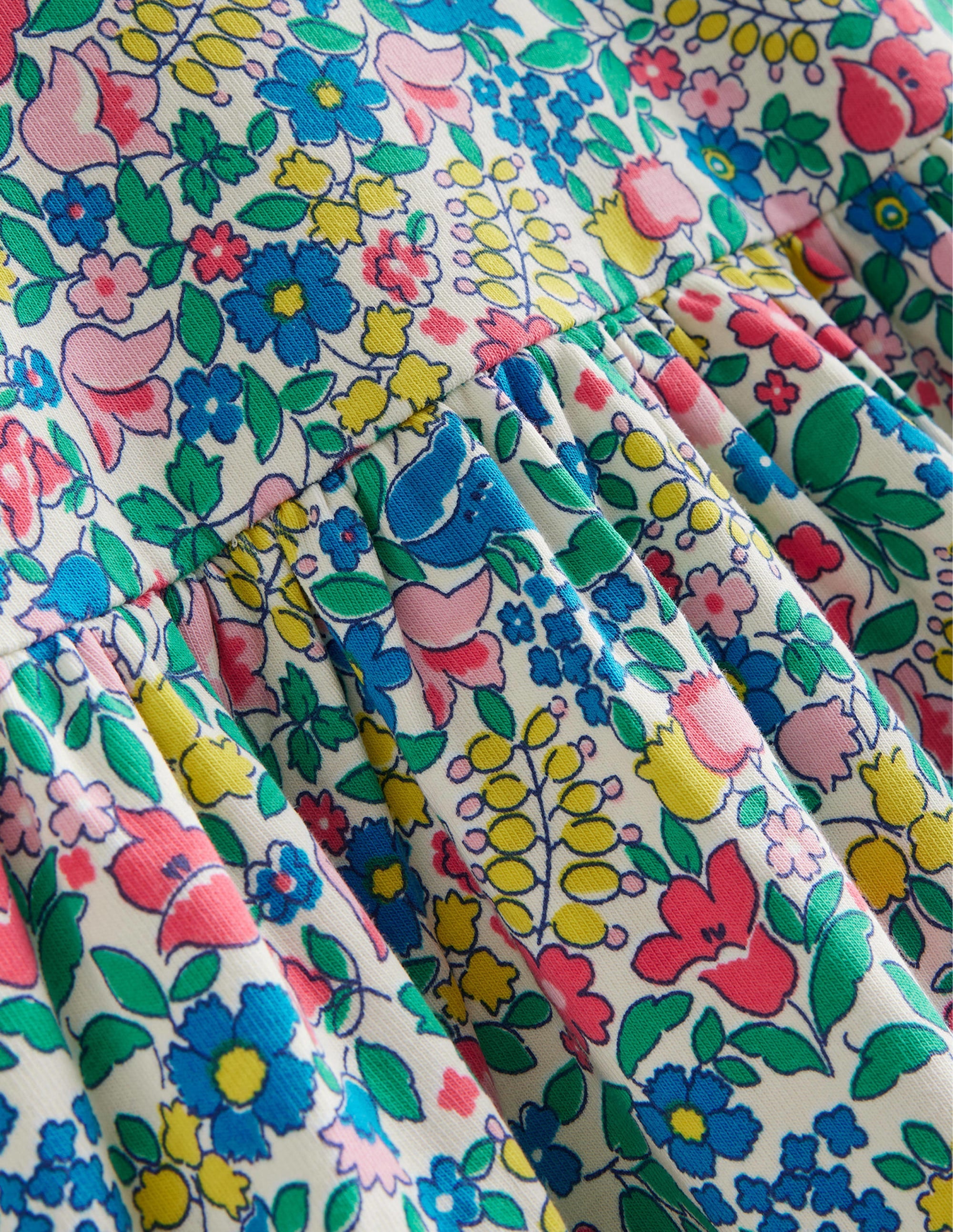 Jerseykleid mit Rollkragen-Bunt Blumenbeet - Image 3