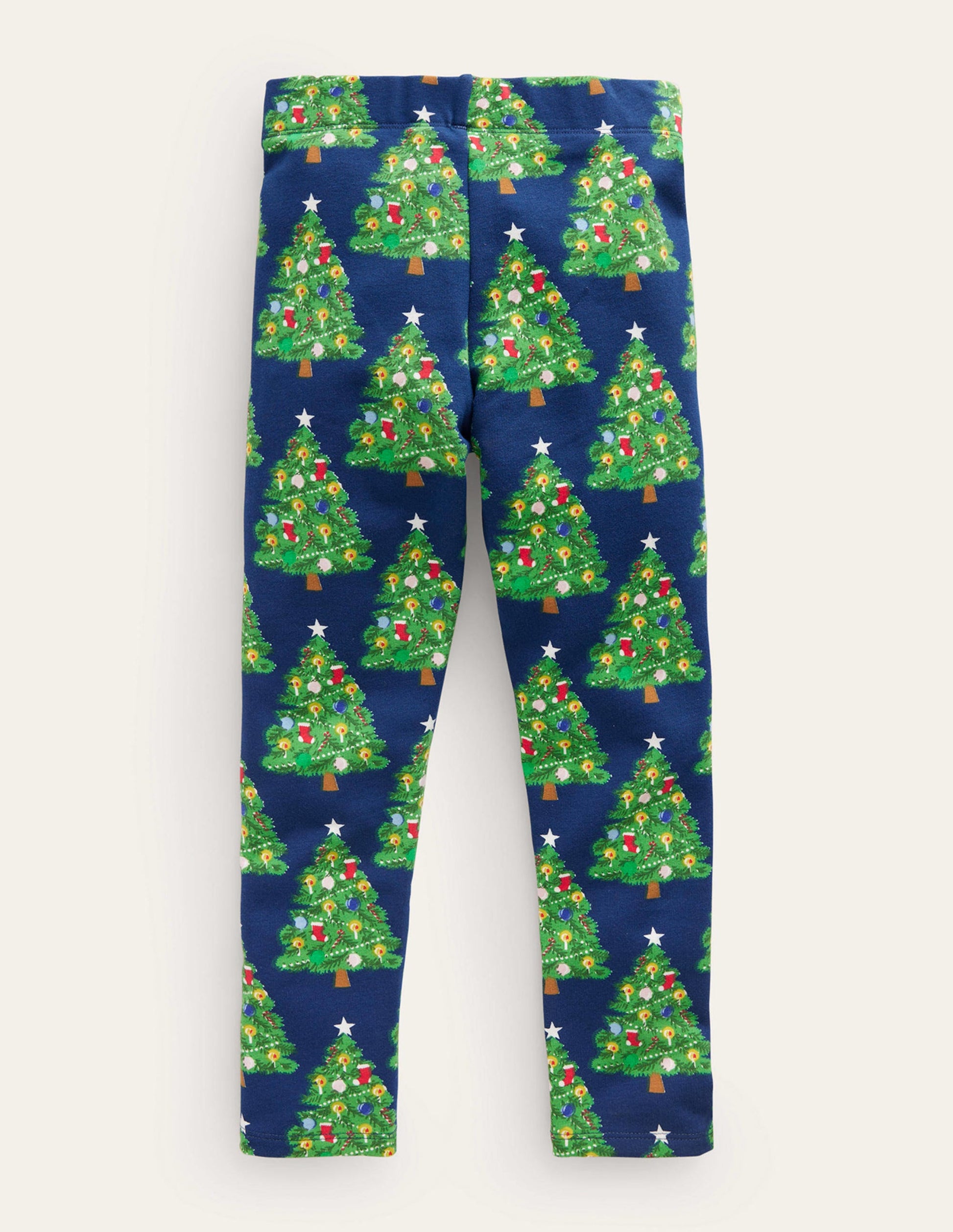Lustige, bequeme Leggings-Schuluniform-Marineblau Weihnachtsbäume-2