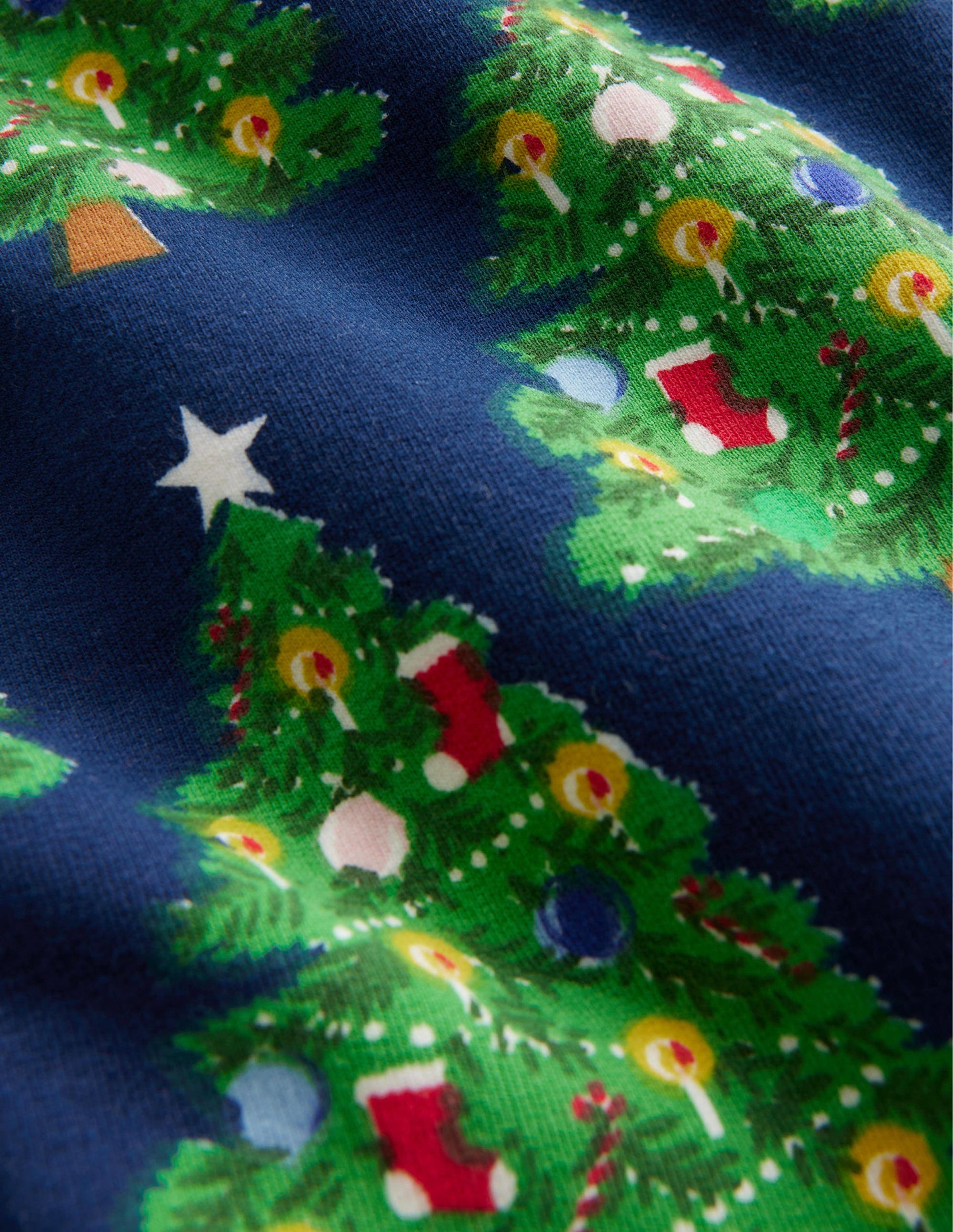 Lustige, bequeme Leggings-Schuluniform-Marineblau Weihnachtsbäume-3