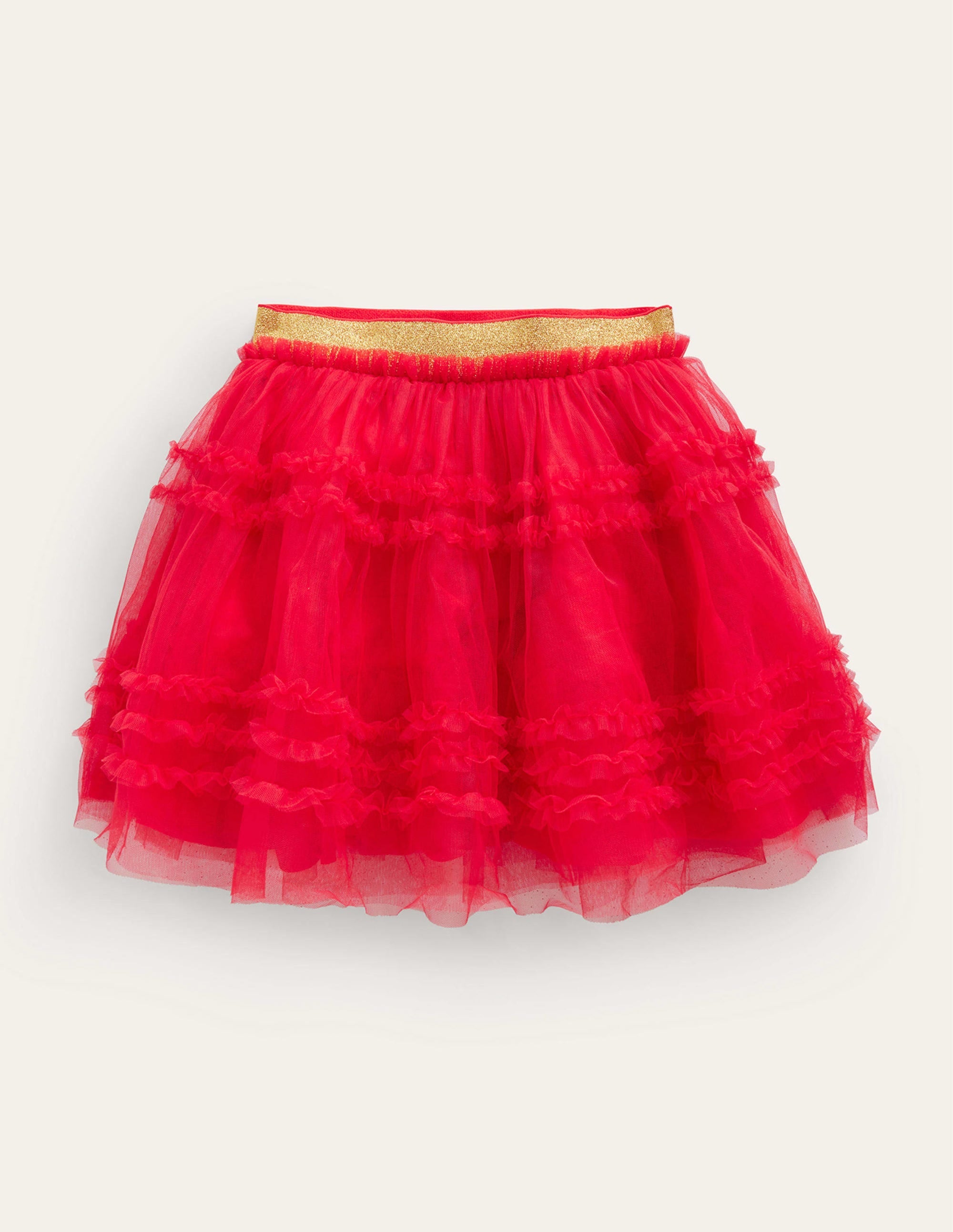 Jupe de fête en tulle-Rouge rockabilly - Image 1