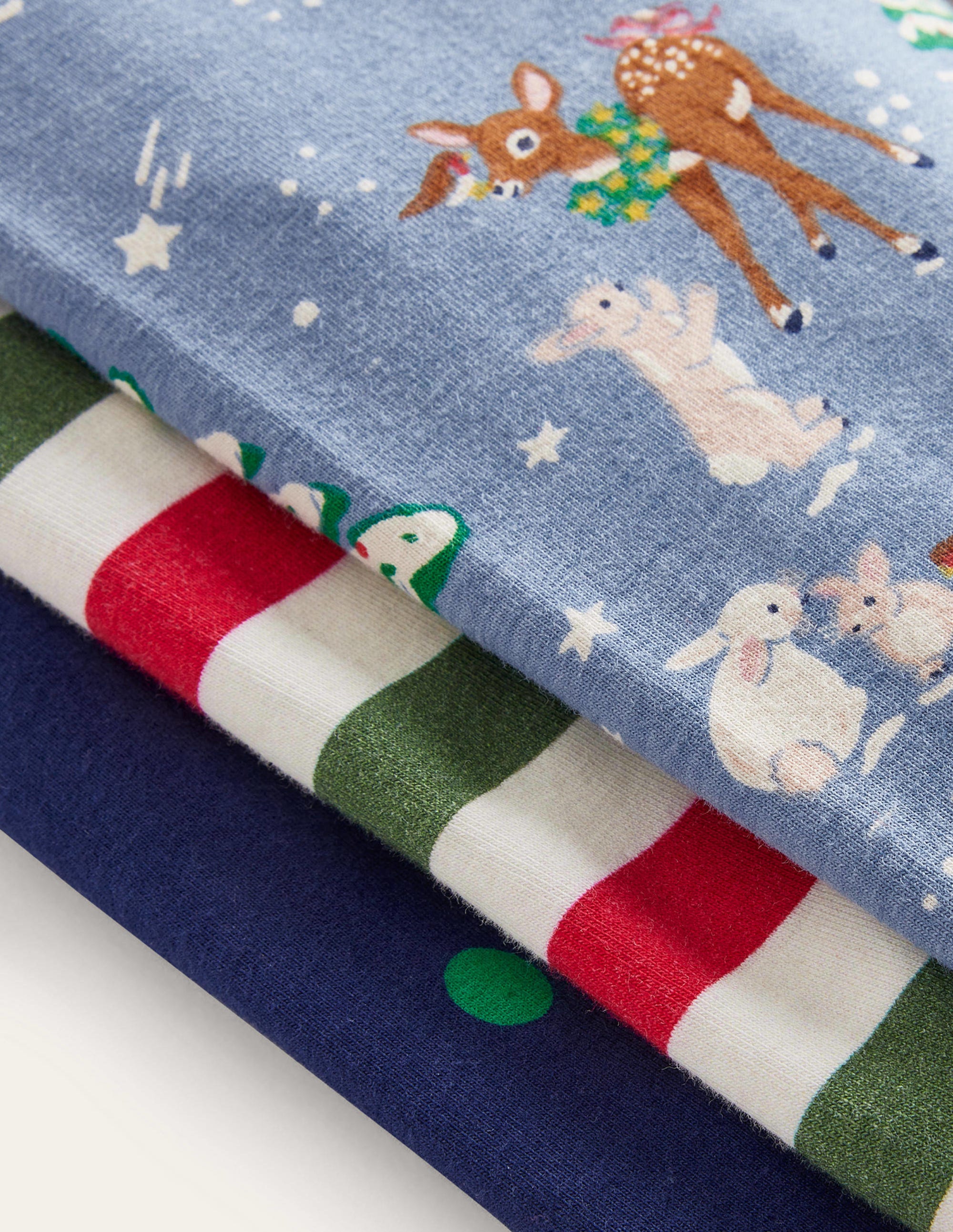 3 leggings-Motif Festive Woodland bleu galet - Image 2