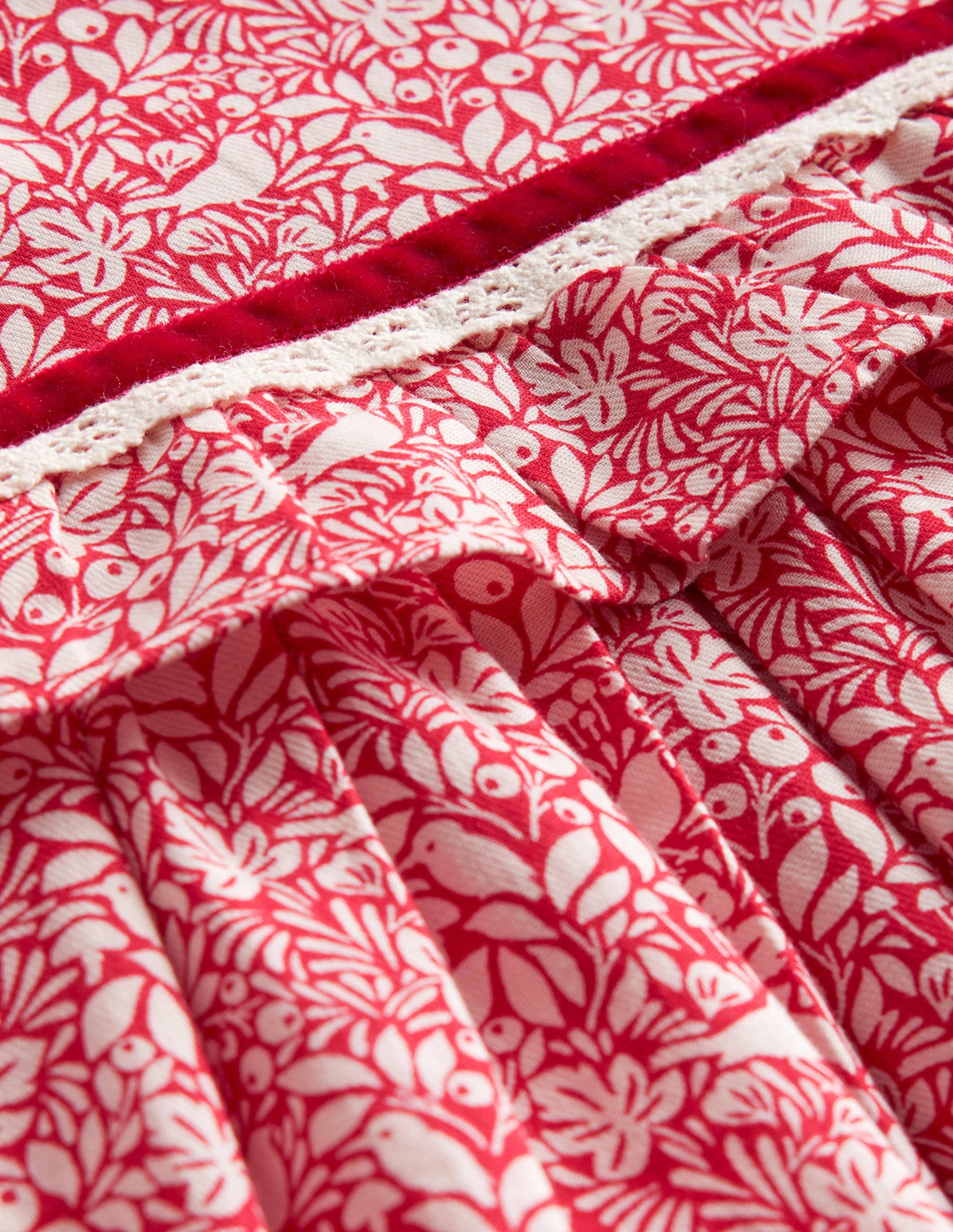Nostalgisches Kleid mit Spitzenbesatz-Rockabilly-Rot Rotkehlchen - Image 3
