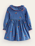 Robe festive brodée-Broderie voiture festive