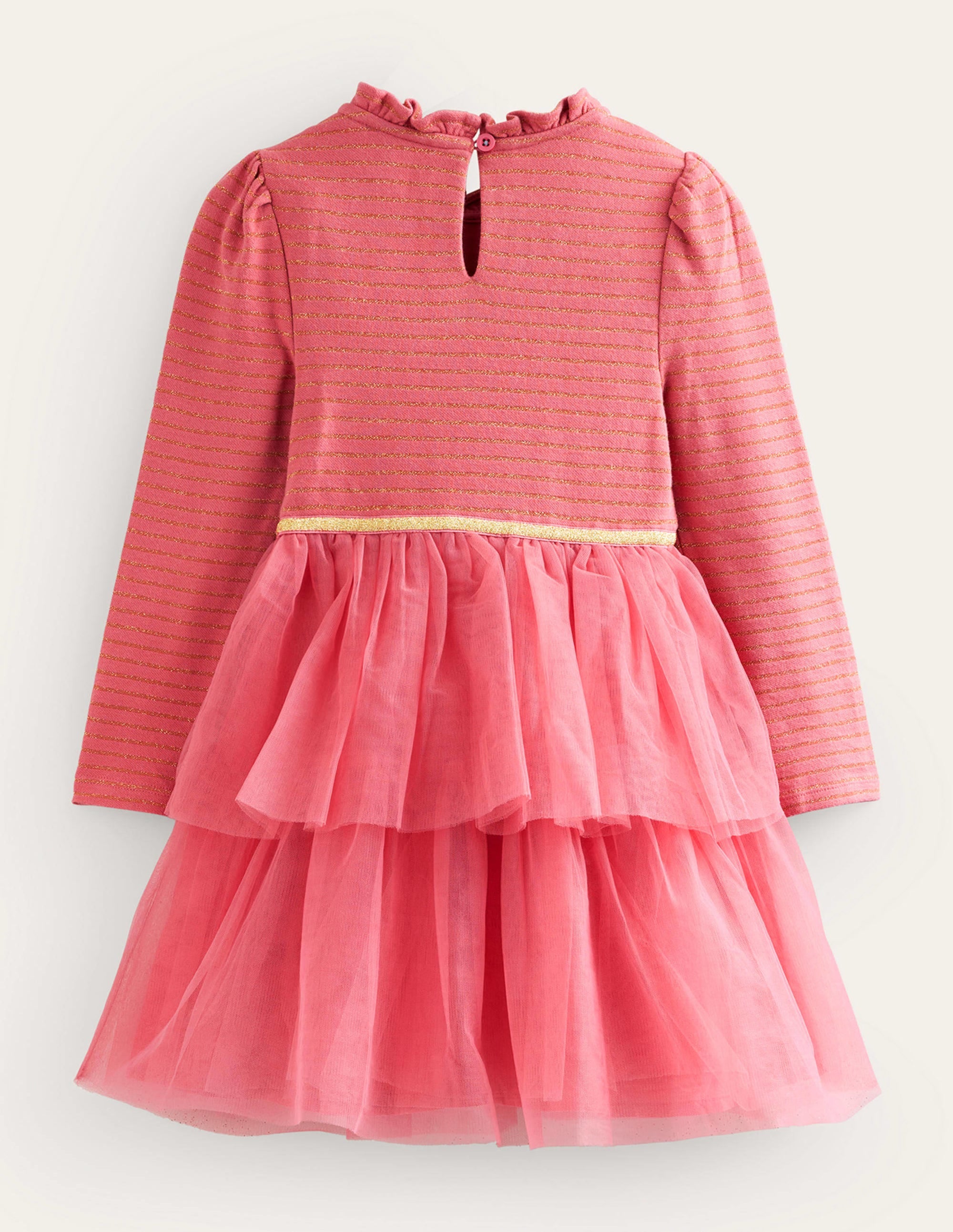 Jersey Tulle Mix Dress-Blush Pink - Image 2