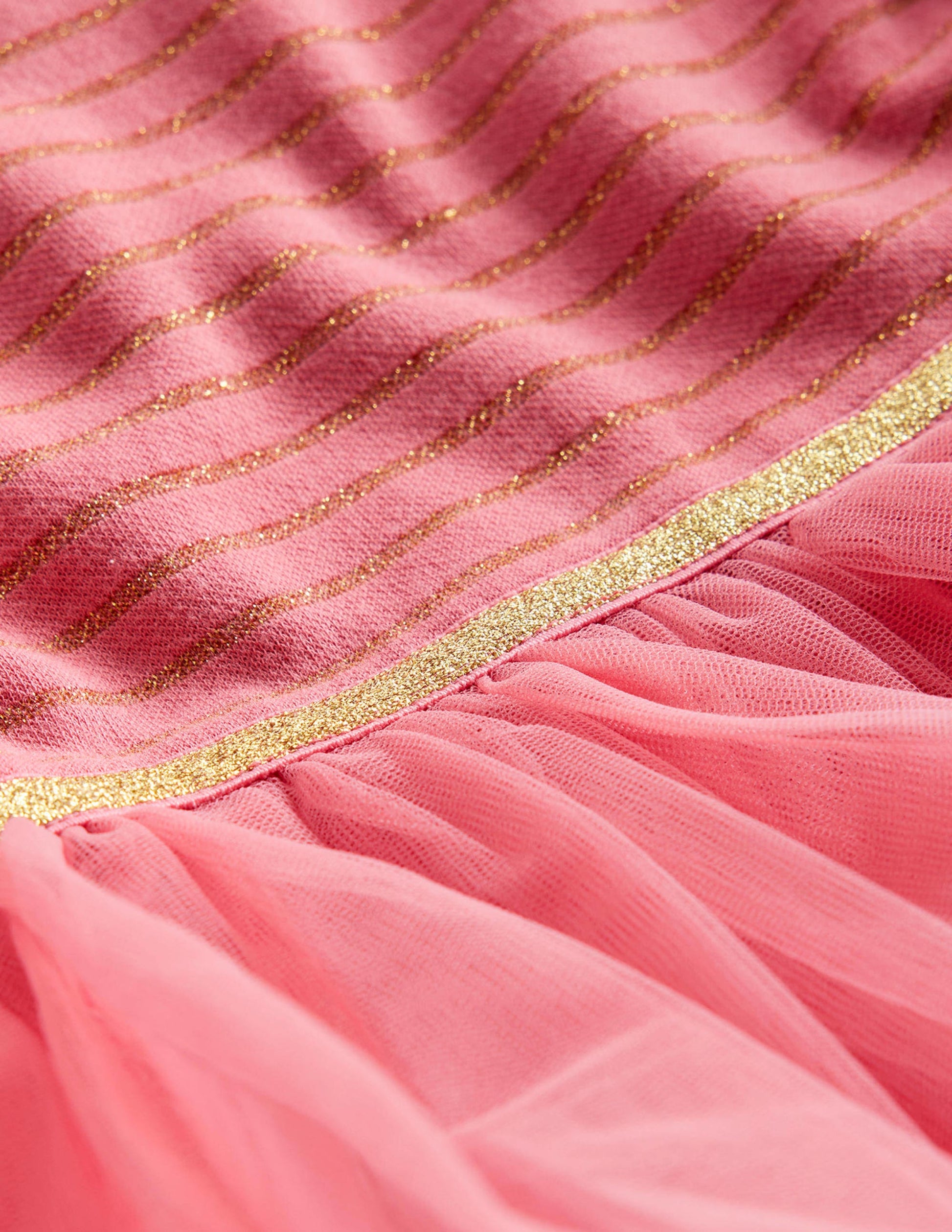 Jersey Tulle Mix Dress-Blush Pink-3
