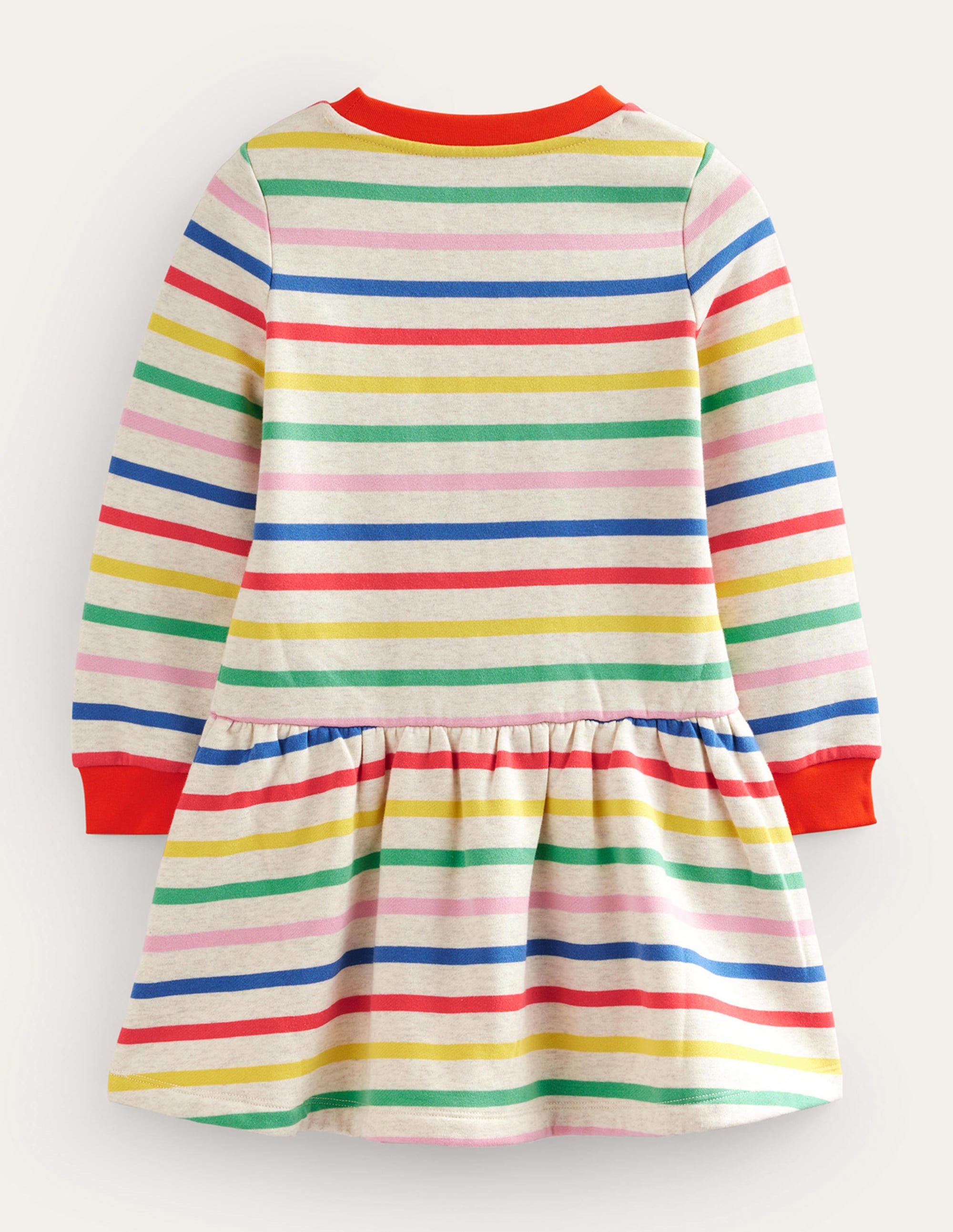 Gemütliches Sweatshirt-Kleid mit Muster-Bunt Gestreift - Image 2