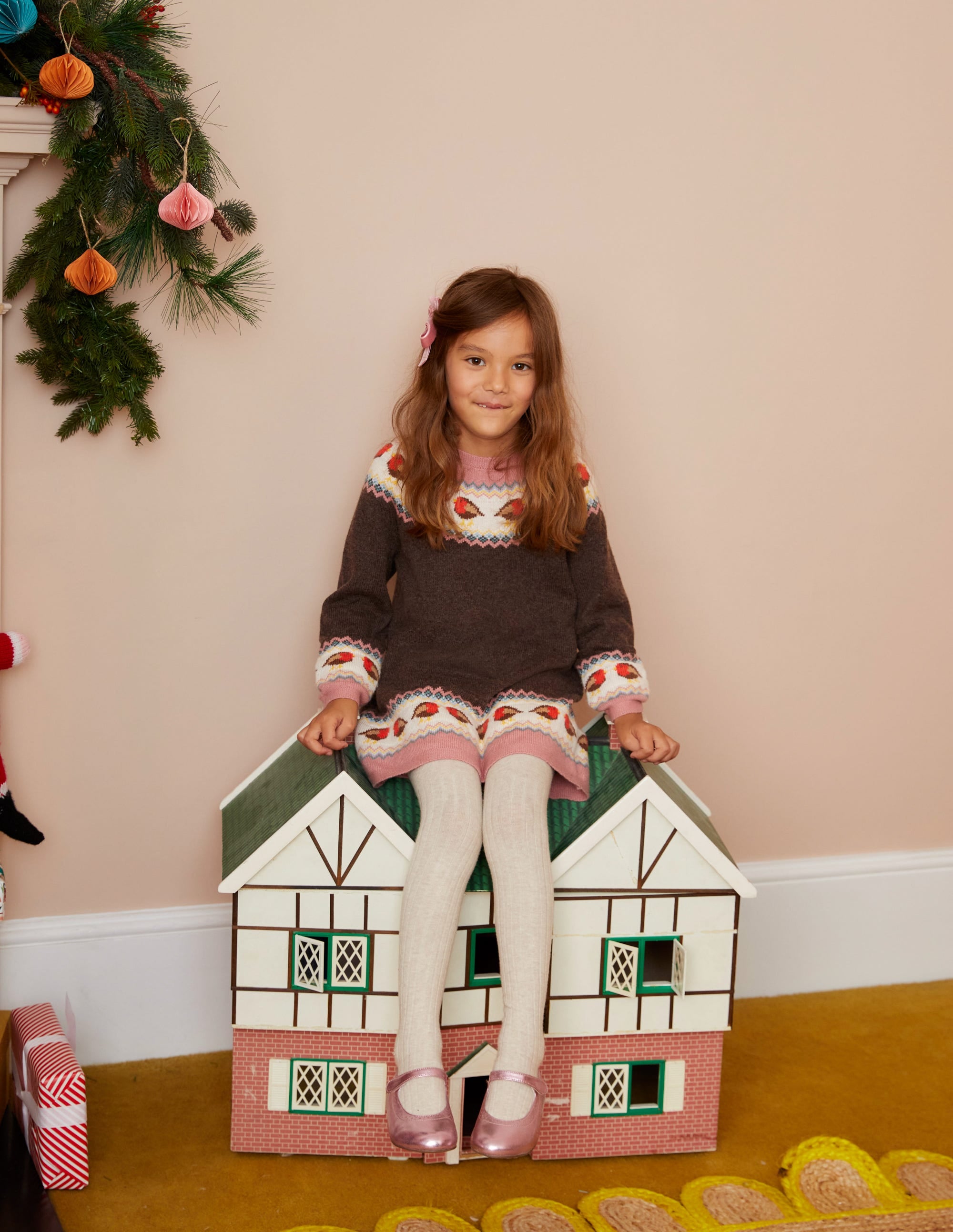 Swing Fair-Isle-Pullover-Anthrazit Grau Rotkehlchen - Image 4