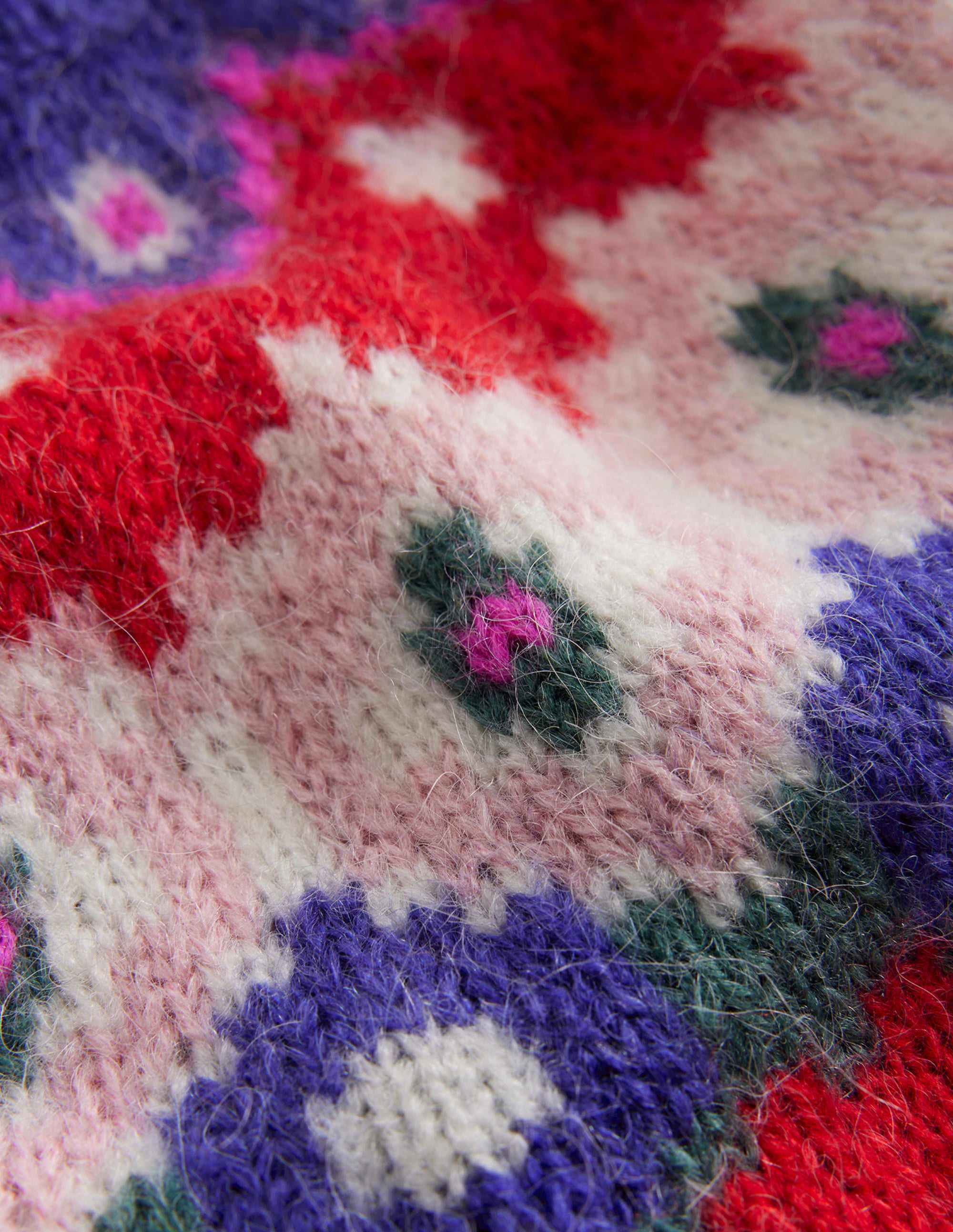 Pull cosy à motif jacquard-Rouge confiture - Image 3