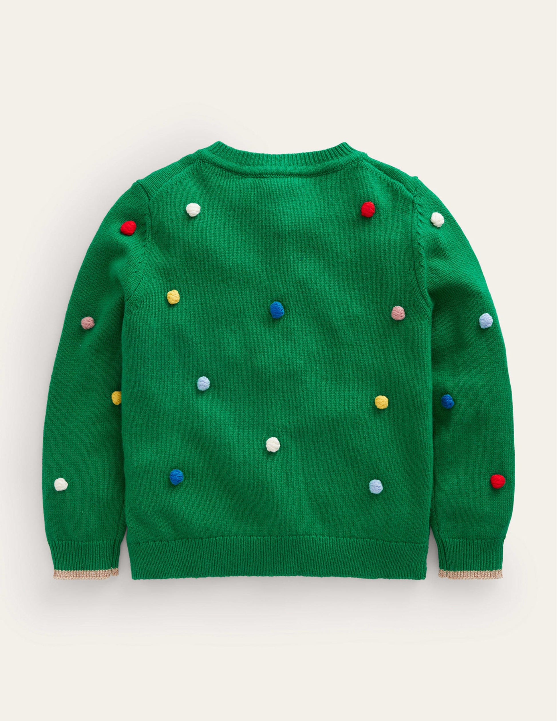 Cardigan de Noël à pompons-Vert viridien-2