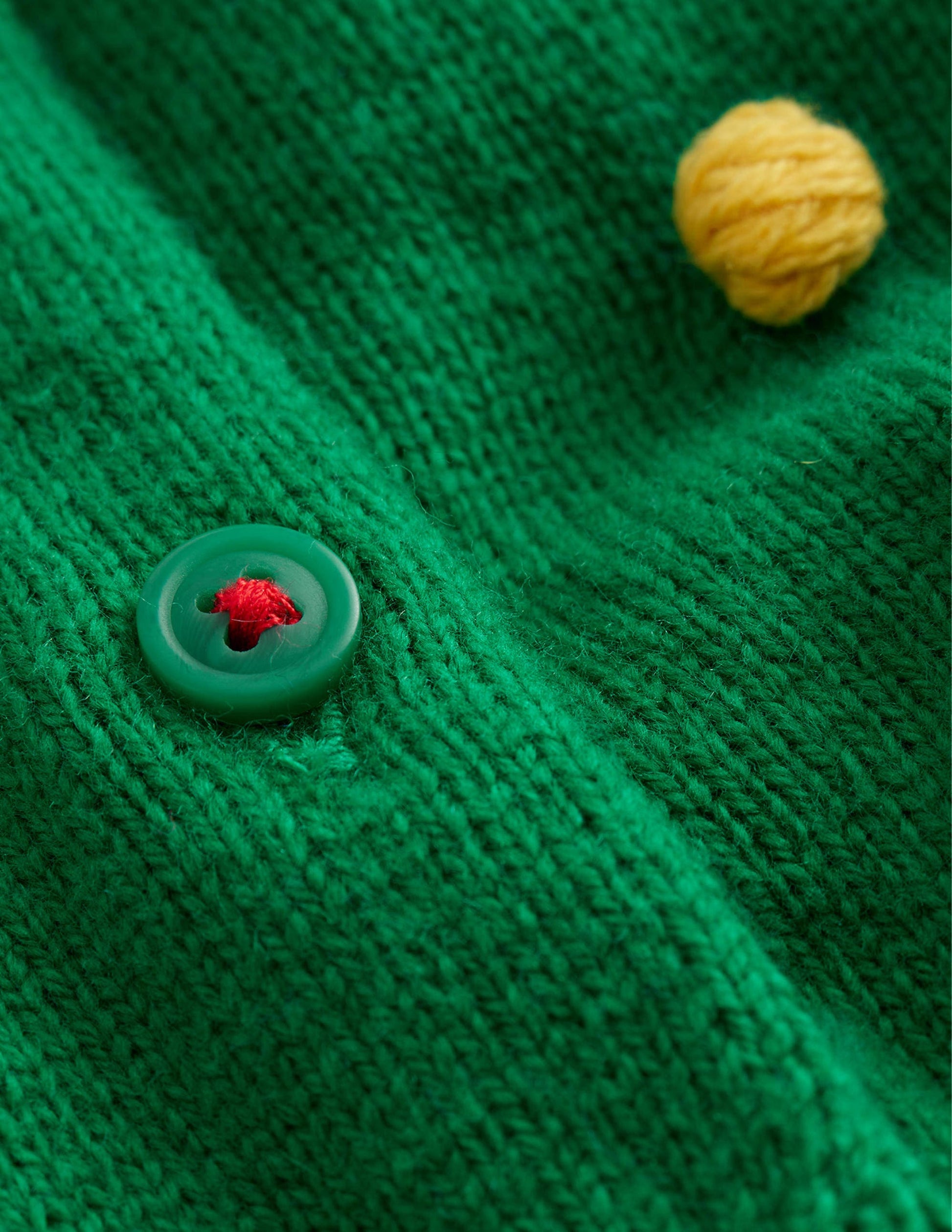 Cardigan de Noël à pompons-Vert viridien-3