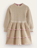 Robe étincelante en maille-Doré
