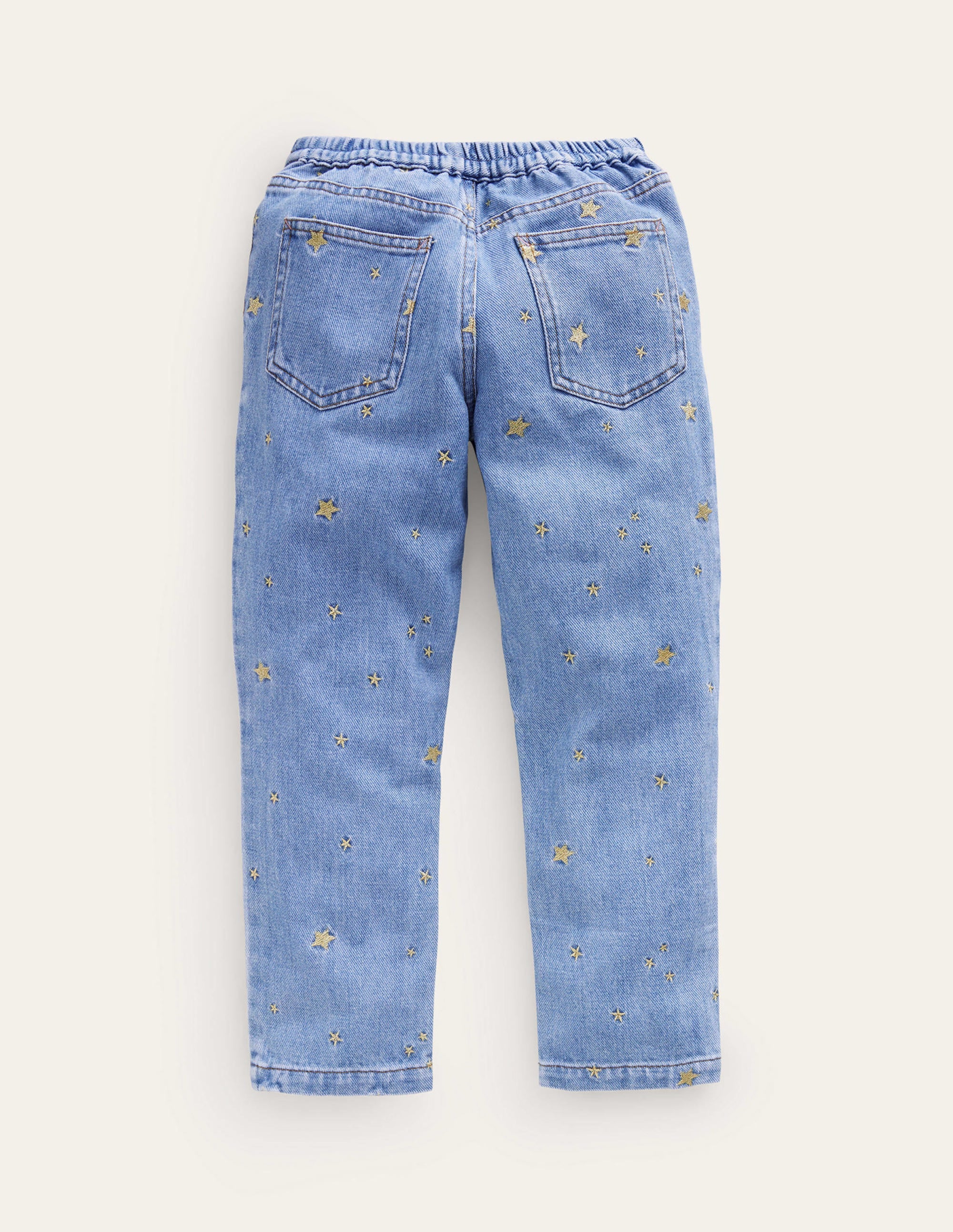 Denim Pull-on Jean-Mid Vintage Star Embroidery - Image 2