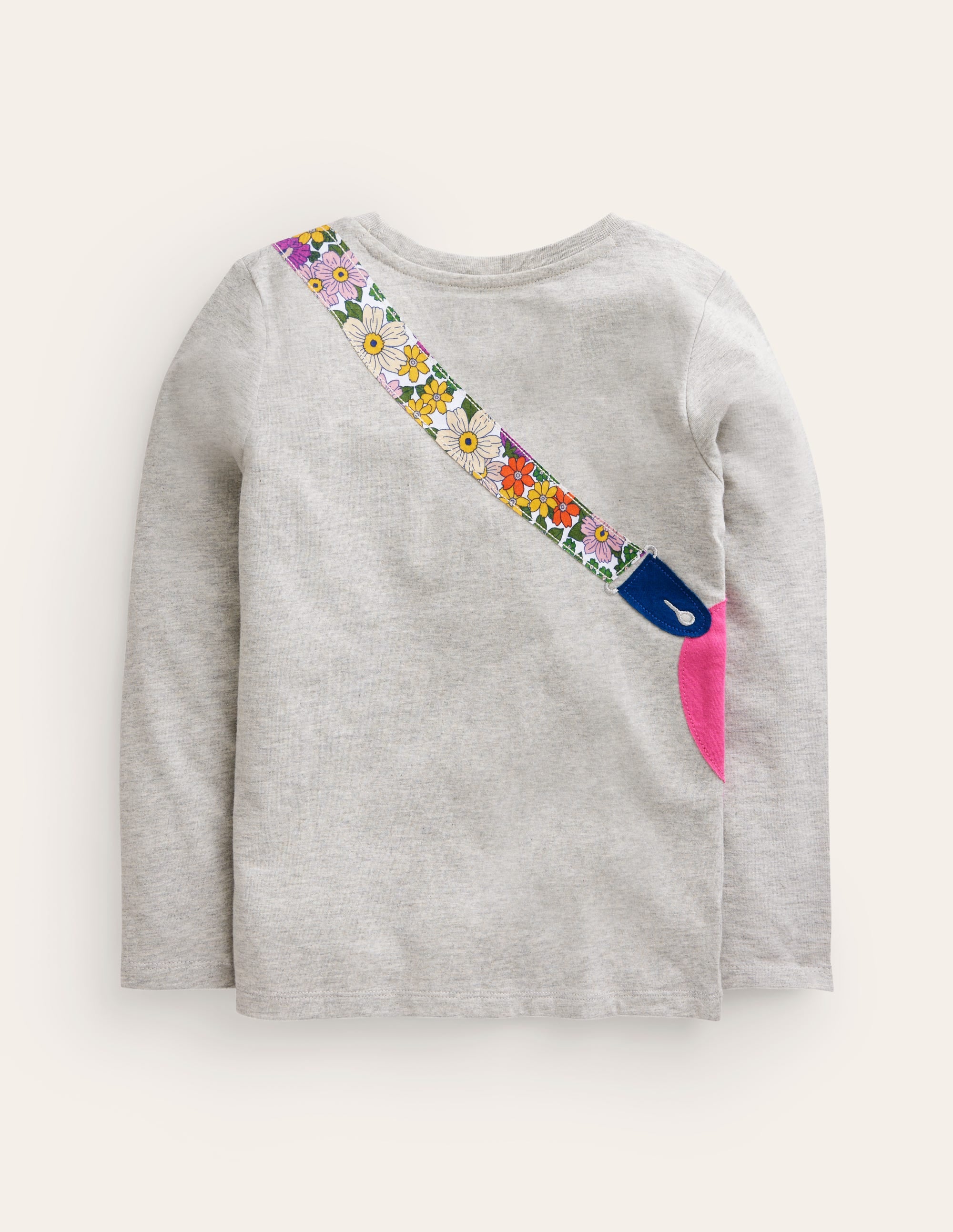Front & Back Applique Top-Grey Marl - Image 2