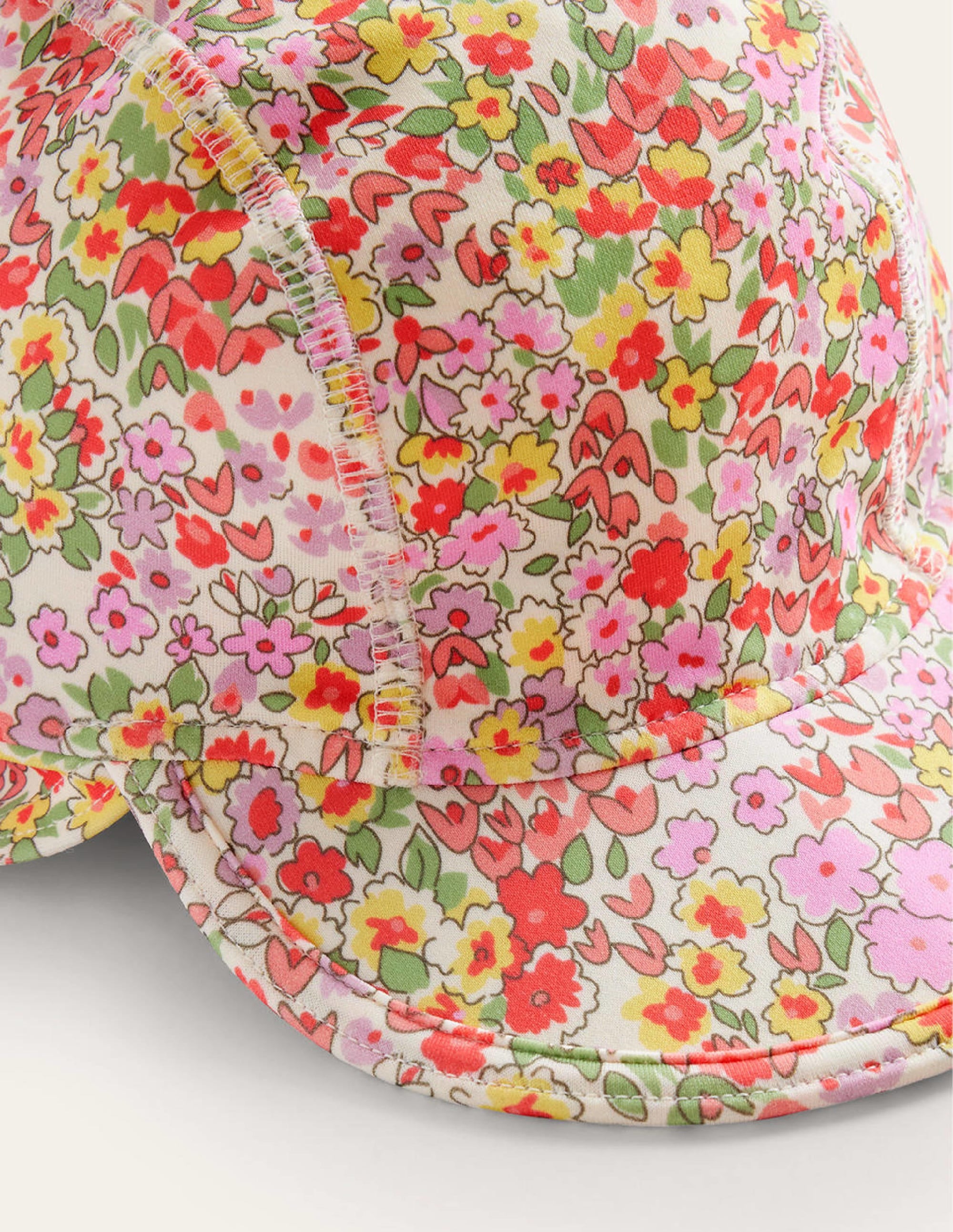 Gemusterter Badehut mit Sonnenschutz-Multi Spring Time Floral - Image 2