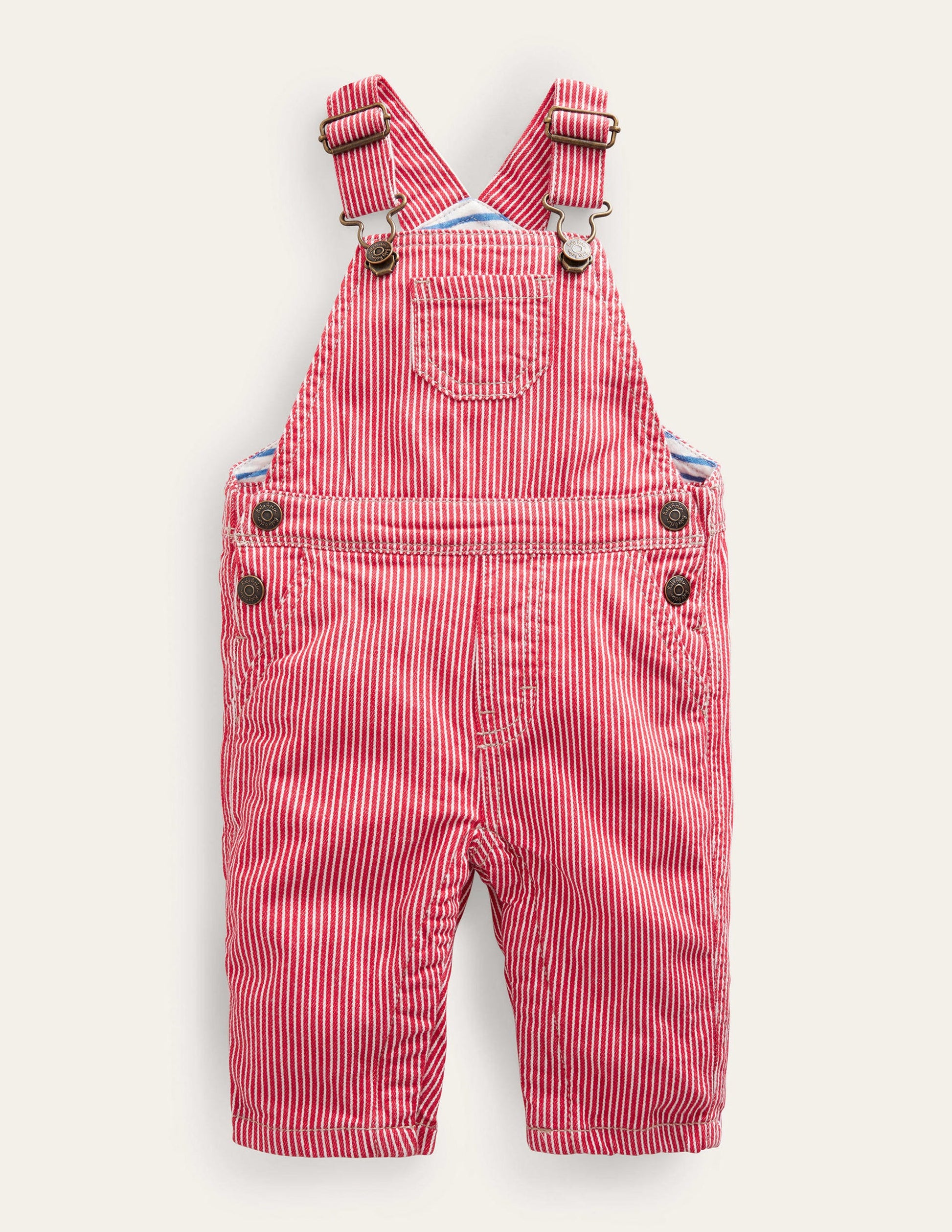 Patch Pocket Dungarees-Rockabilly Red Ticking-1