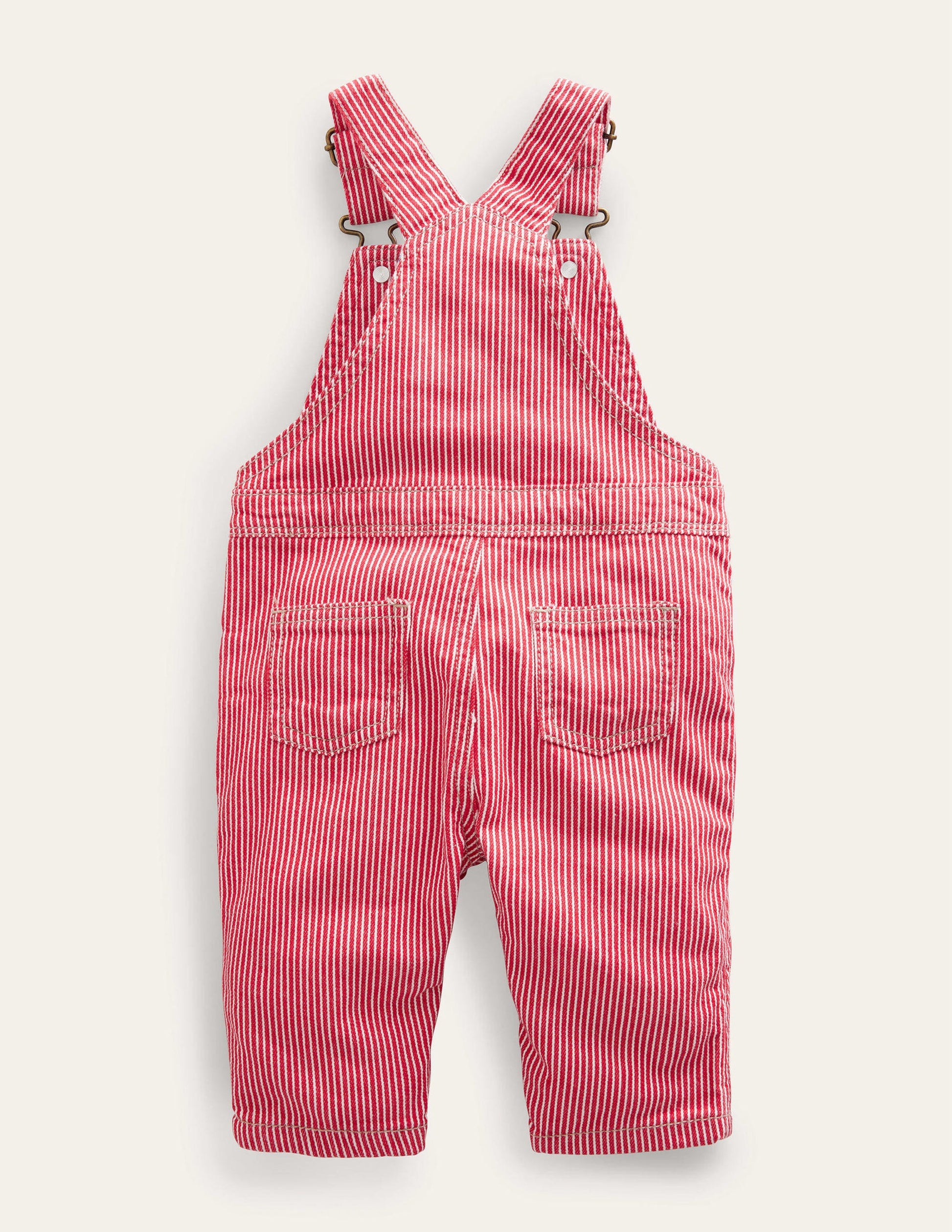 Patch Pocket Dungarees-Rockabilly Red Ticking-2