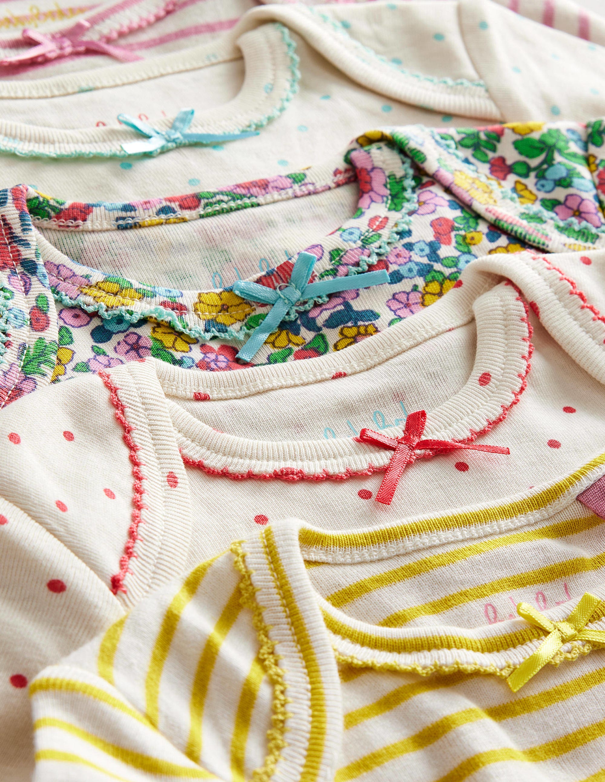 Blumige Bodys im 5er-Pack-Bunt, Vintage-Blumenbeet - Image 3