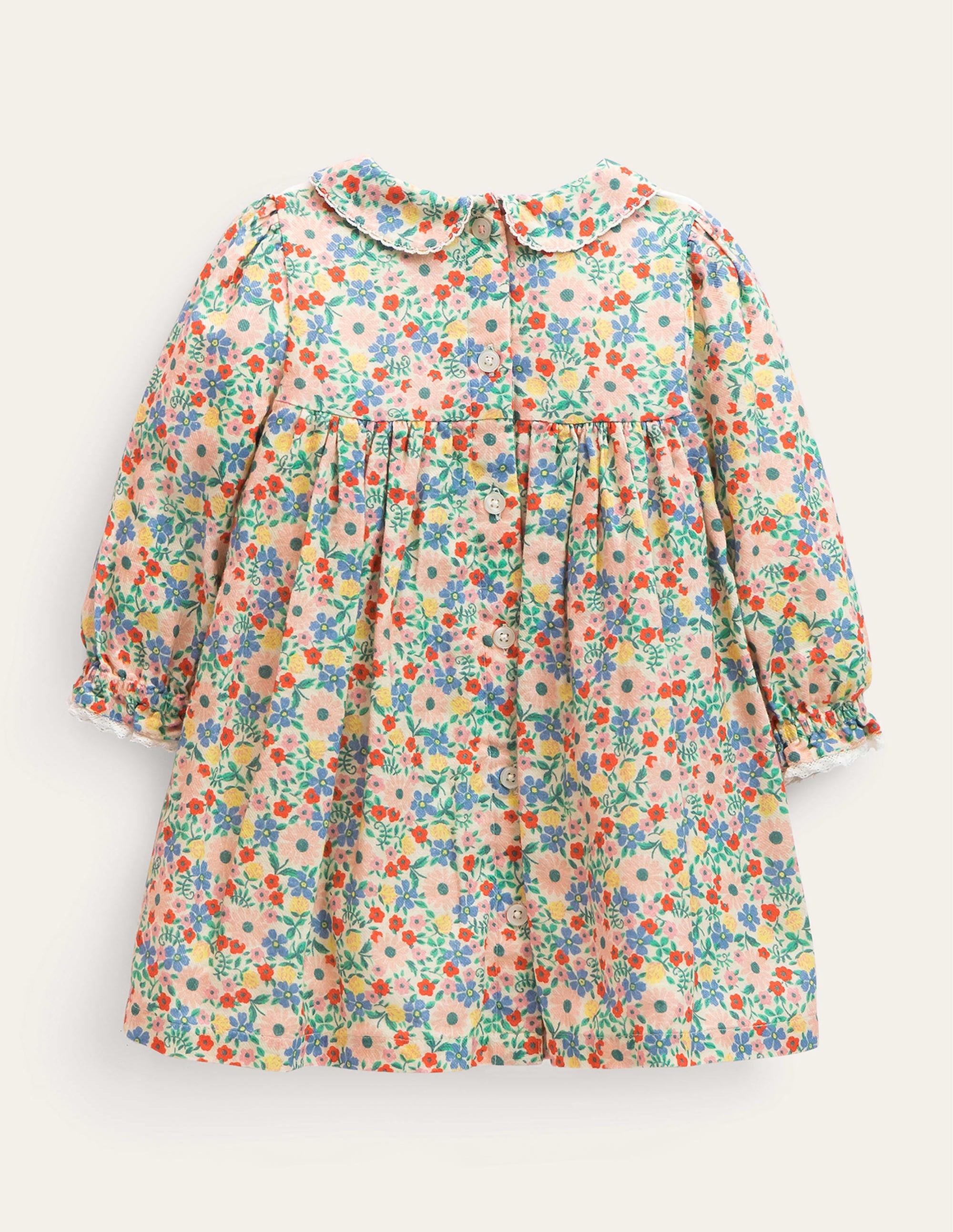 Robe à col brodé-Motif floral gousse de vanille - Image 2