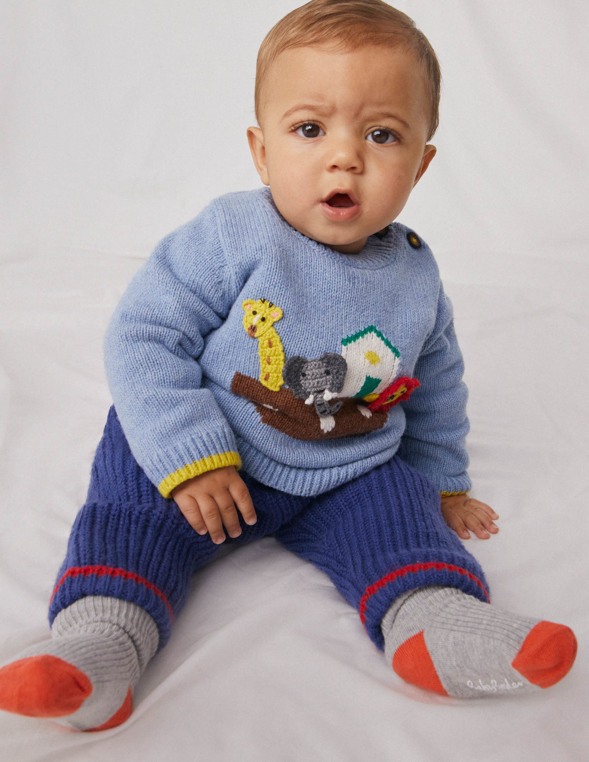 Pull fun en maille-Bleu Brunnera - Image 4