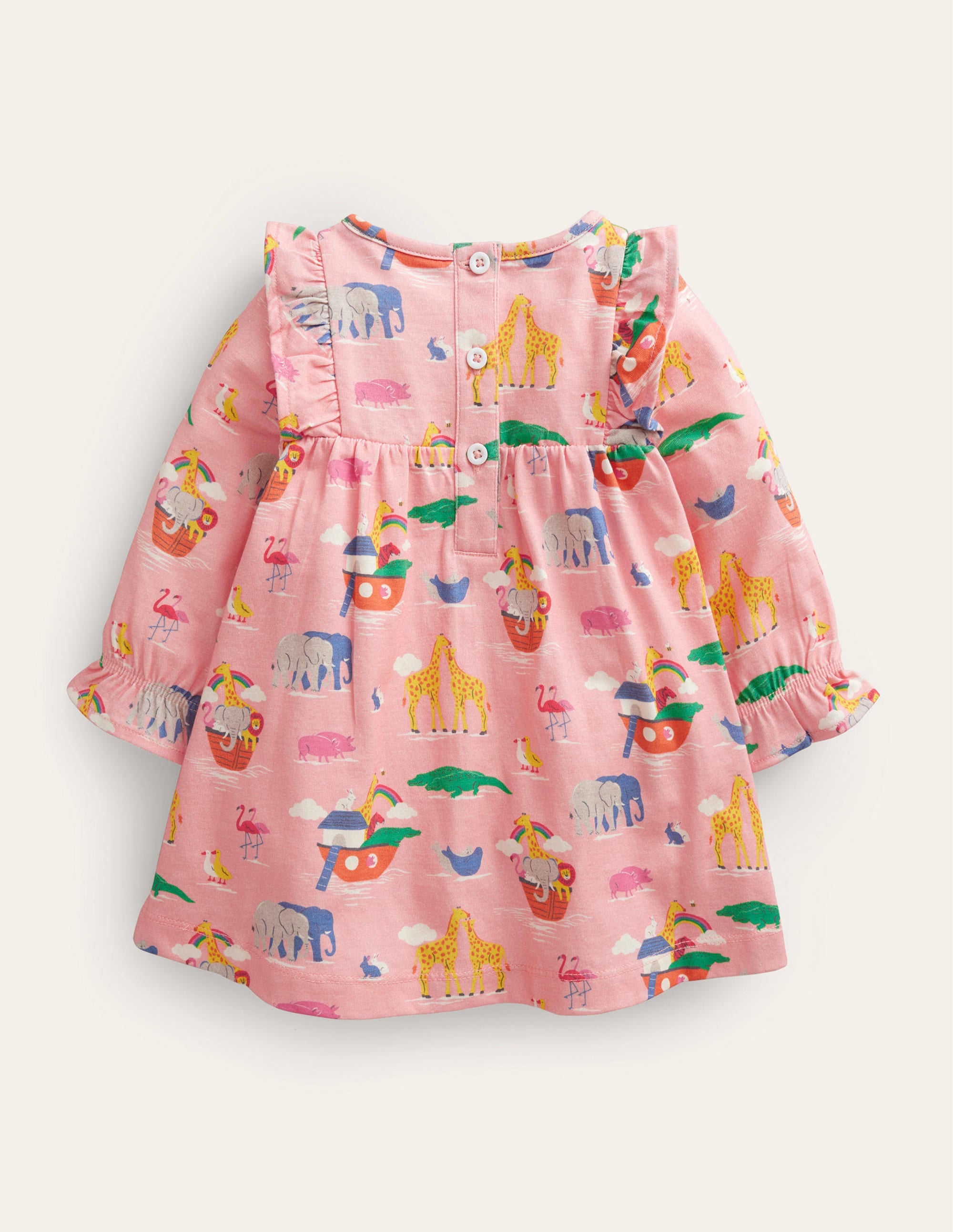 Gemustertes Jerseykleid-Provence-Altrosa, Tiere - Image 2