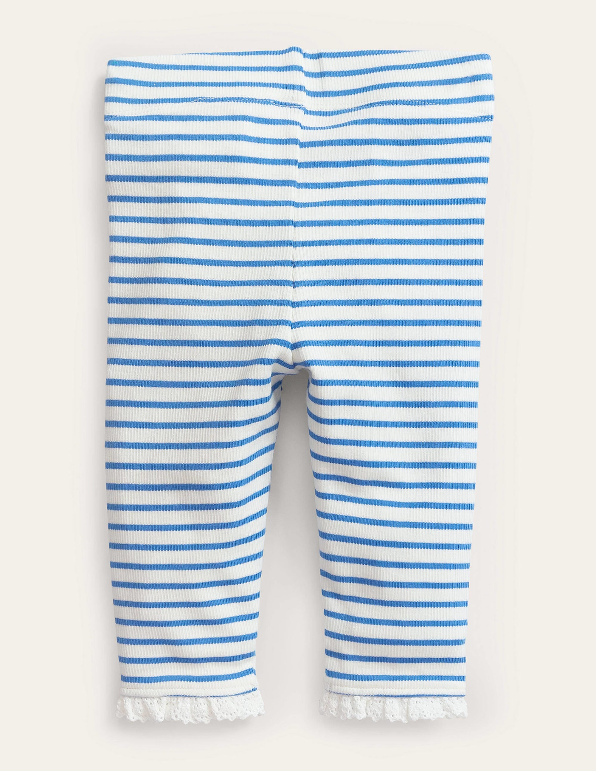 Legging côtelé en dentelle-Ivoire/bleu penzance - Image 2