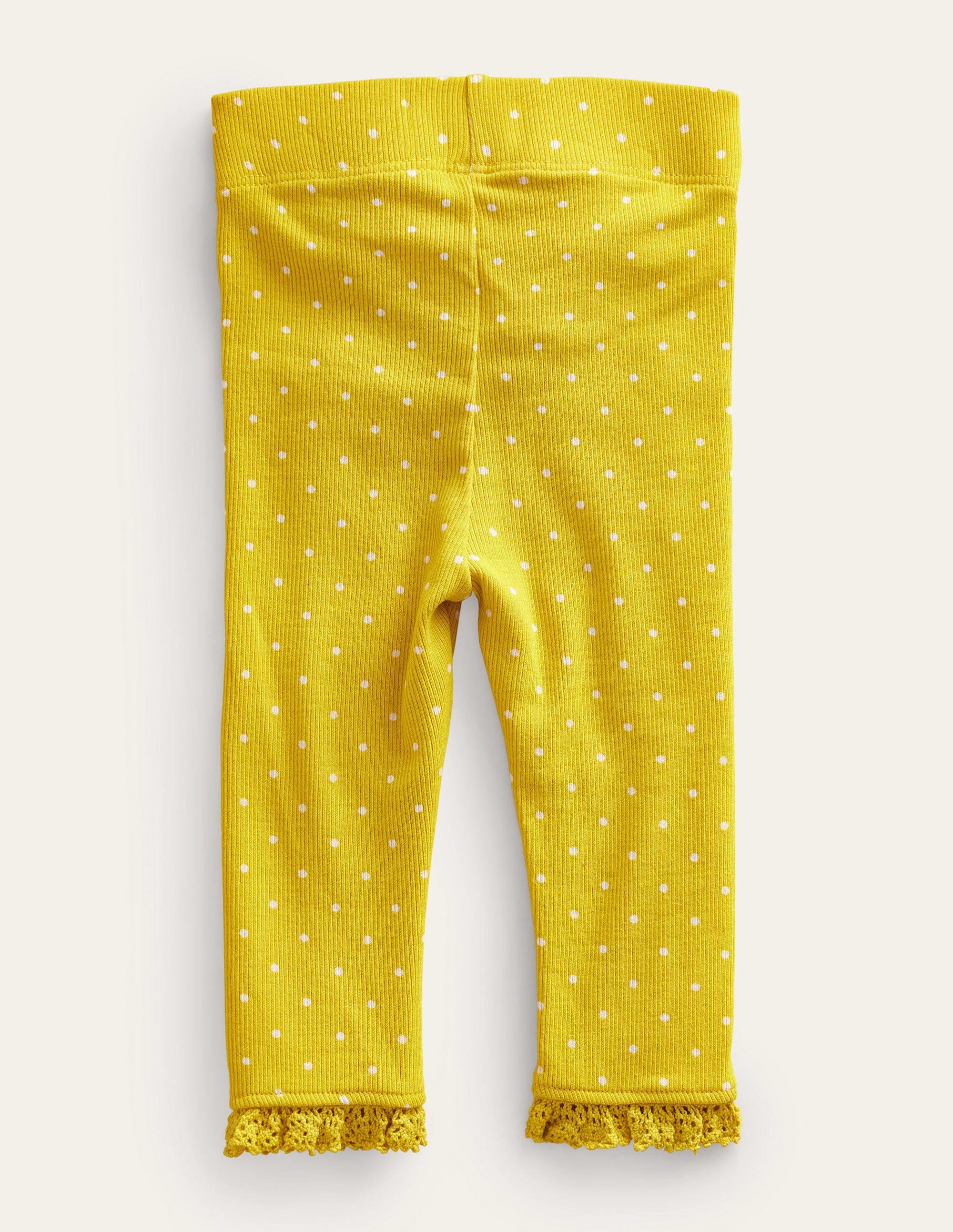 Legging côtelé en dentelle-Petits pois jaune maïs - Image 2