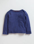 Vorgewaschenes T-Shirt aus GOTS-Baumwolle-Sanftes Segelblau