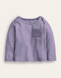 Vorgewaschenes T-Shirt aus GOTS-Baumwolle-Lila
