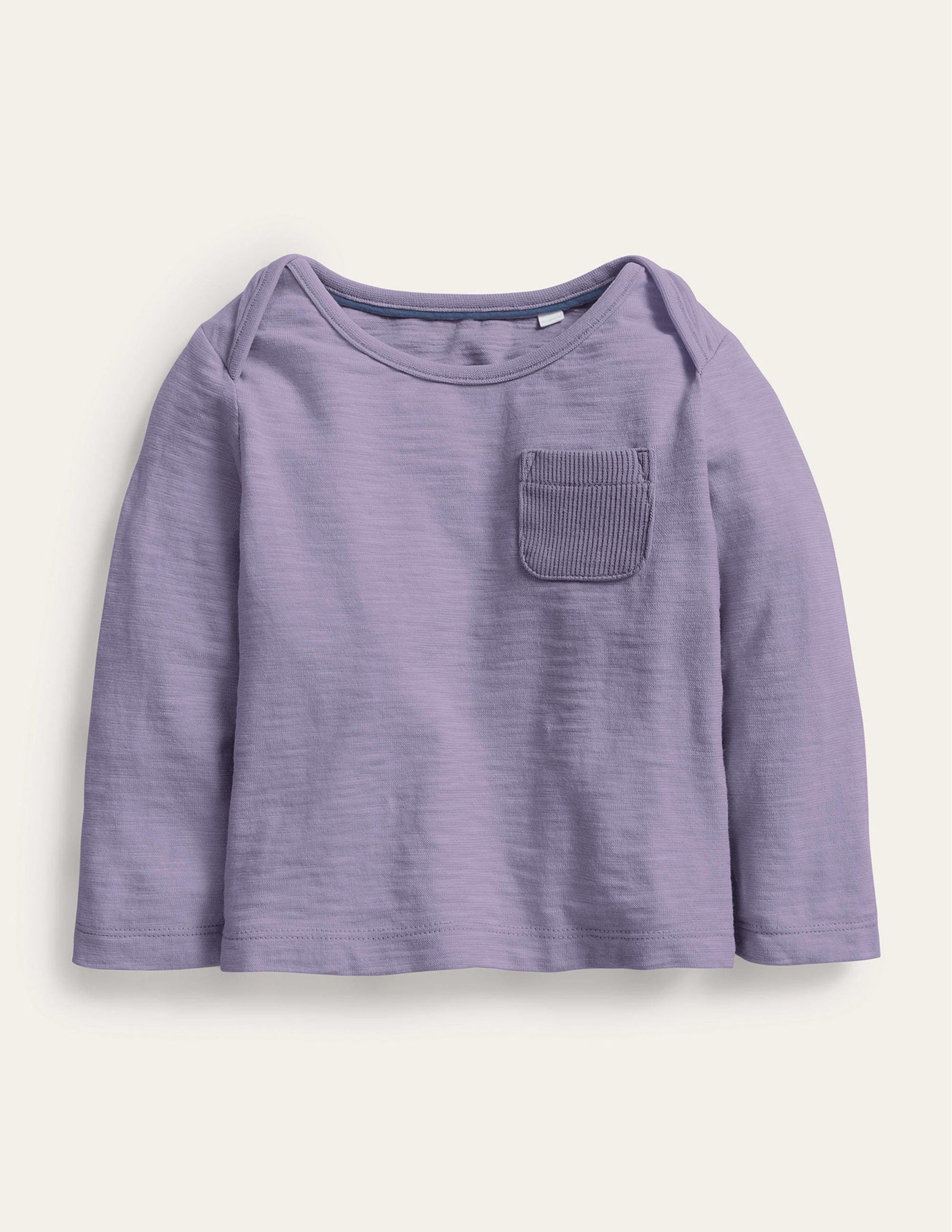 Vorgewaschenes T-Shirt aus GOTS-Baumwolle-Lila-1