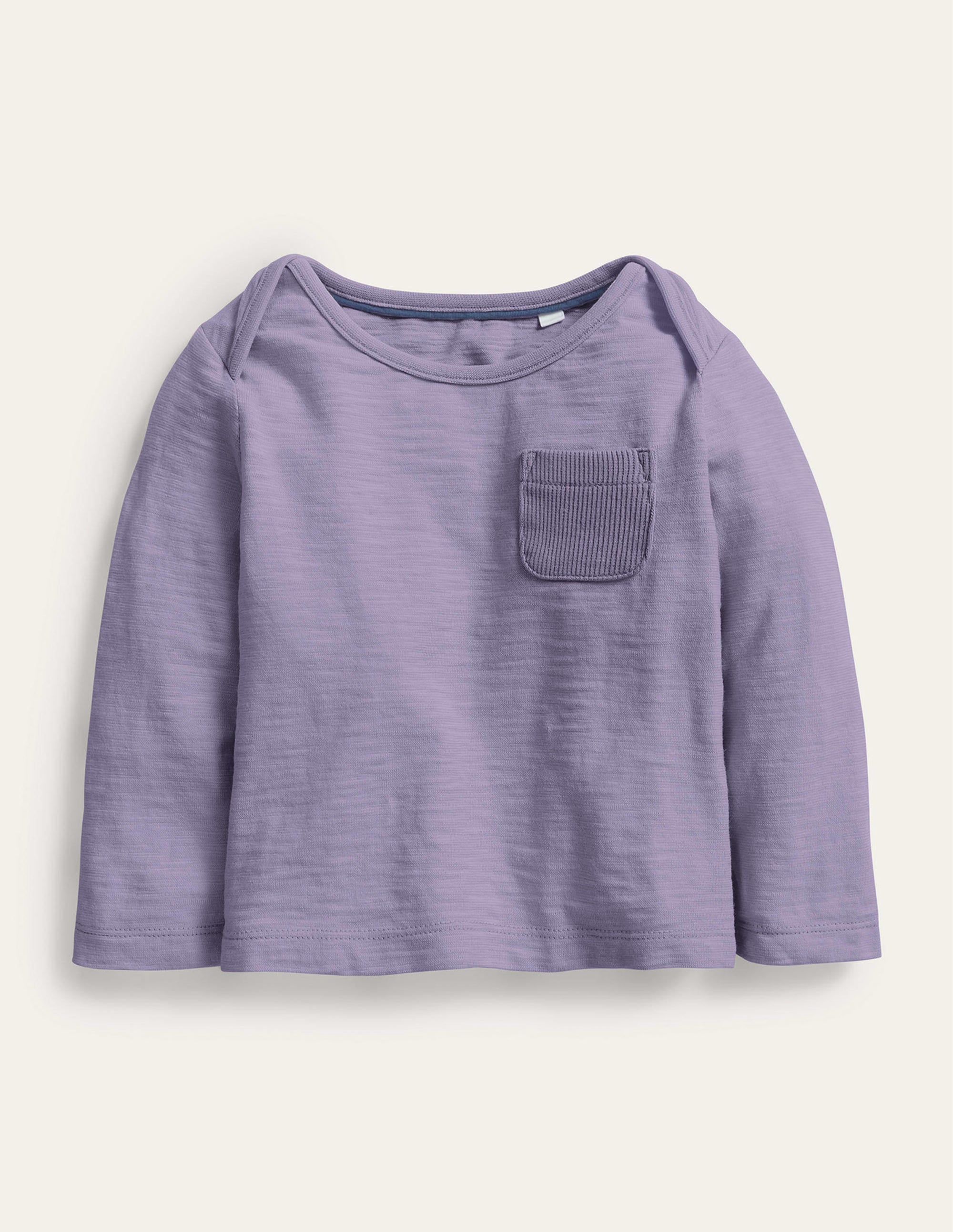 Vorgewaschenes T-Shirt aus GOTS-Baumwolle-Lila - Image 1