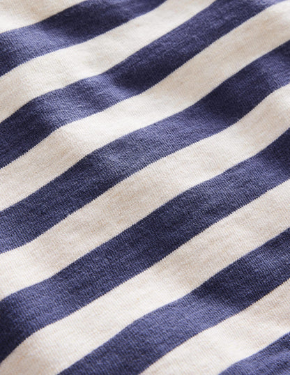 Stripy Sweatshirt-Oatmeal/Navy-3