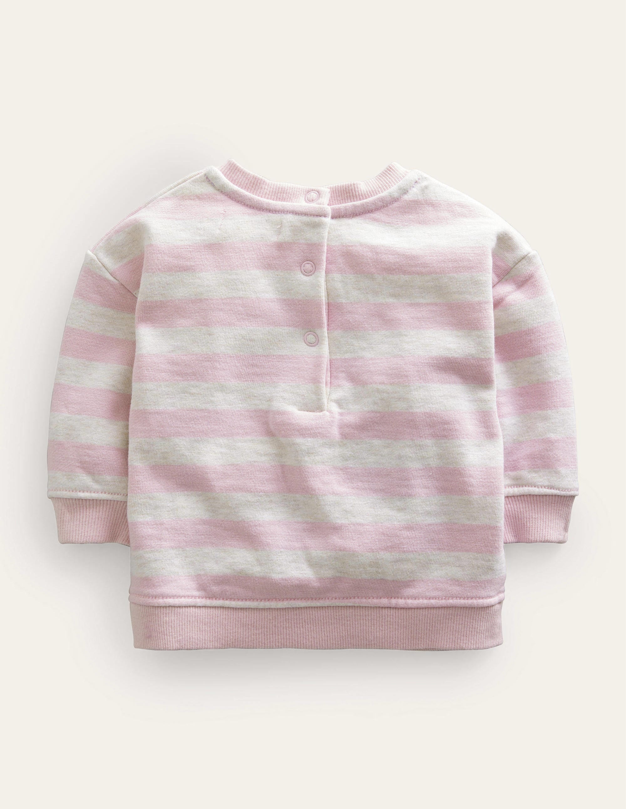Gestreiftes Sweatshirt-Hellbeige/Rosa - Image 2