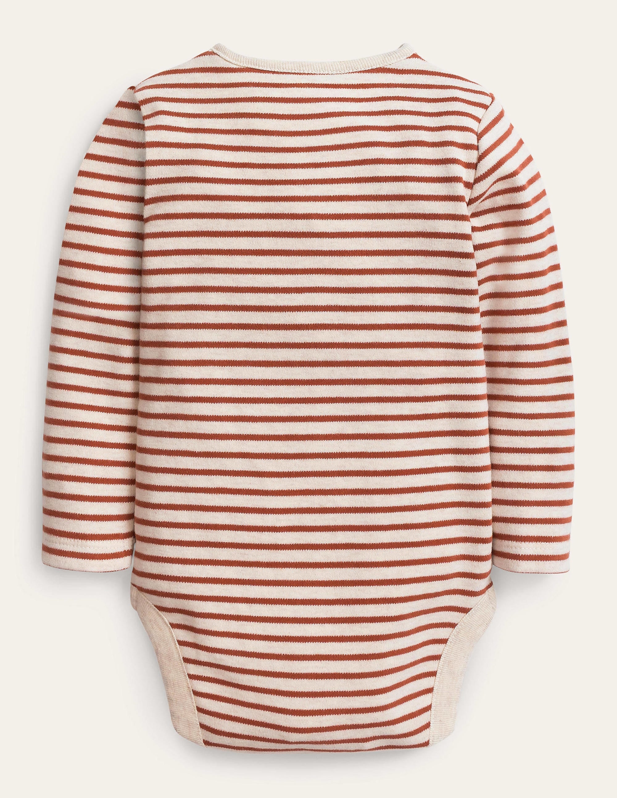 Gemütlicher Henley-Body-Hellbeige/Kastanienbraun - Image 2