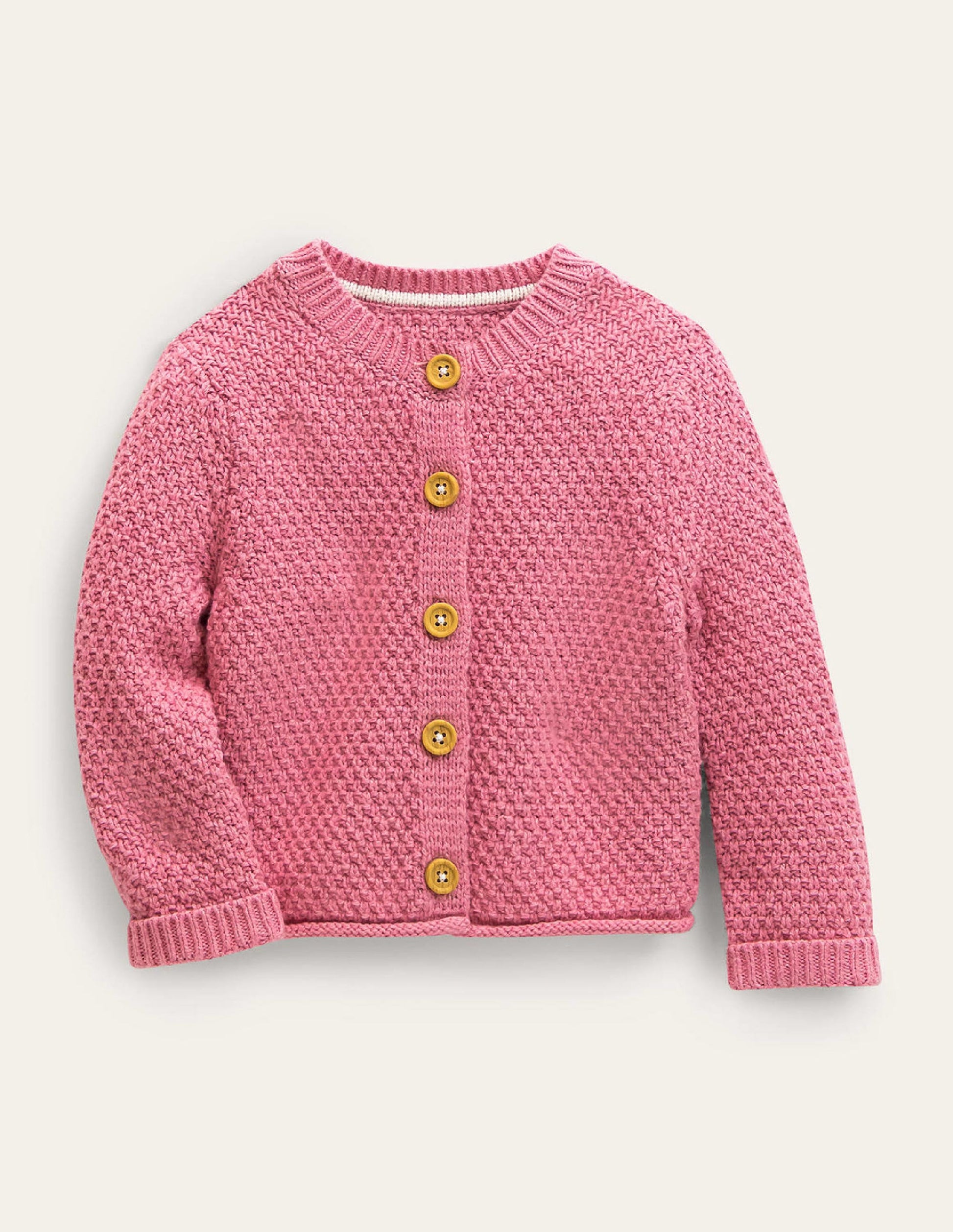 Gilet épais texturé-Fleur d'amandier chiné-1