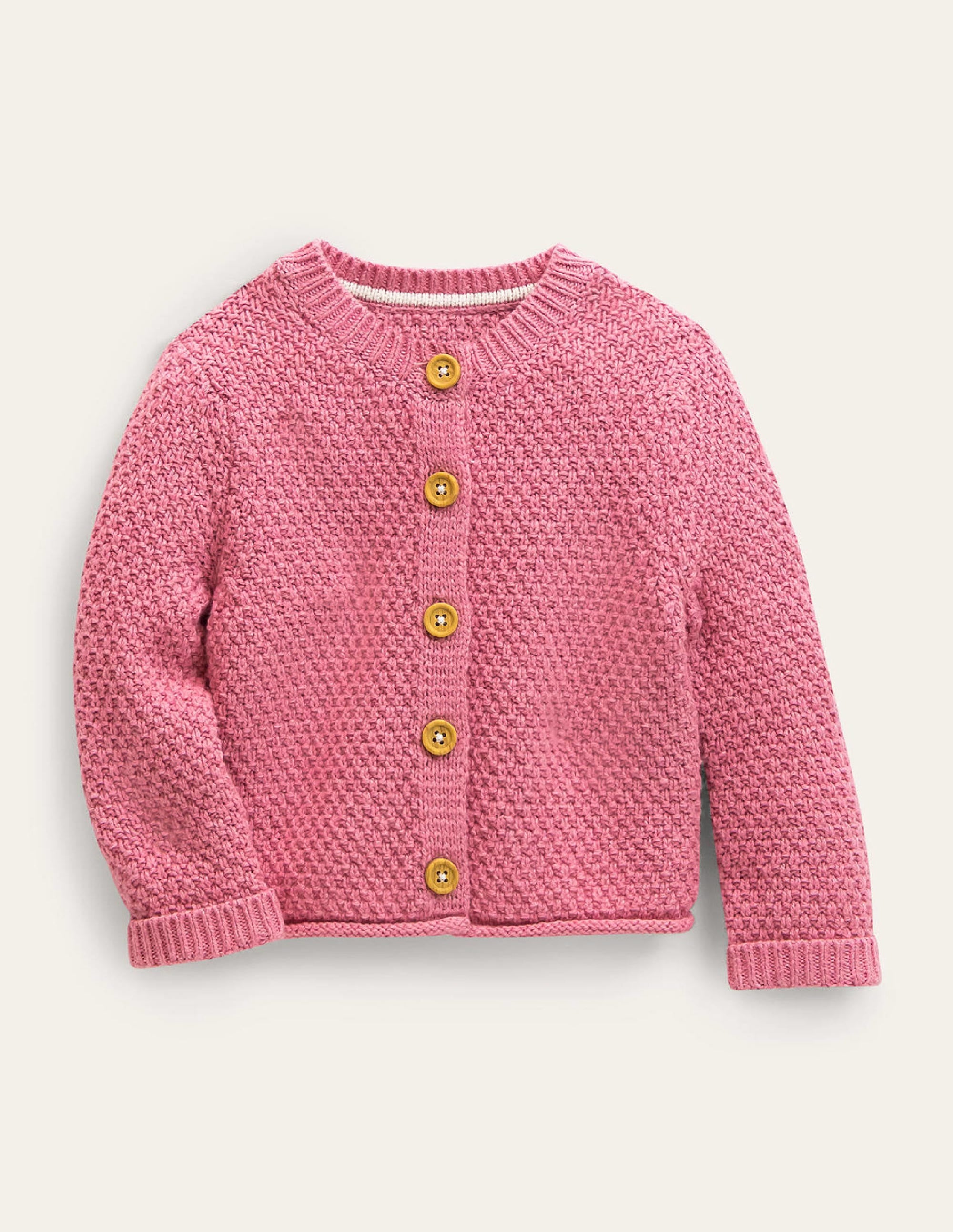 Gilet épais texturé-Fleur d'amandier chiné - Image 1