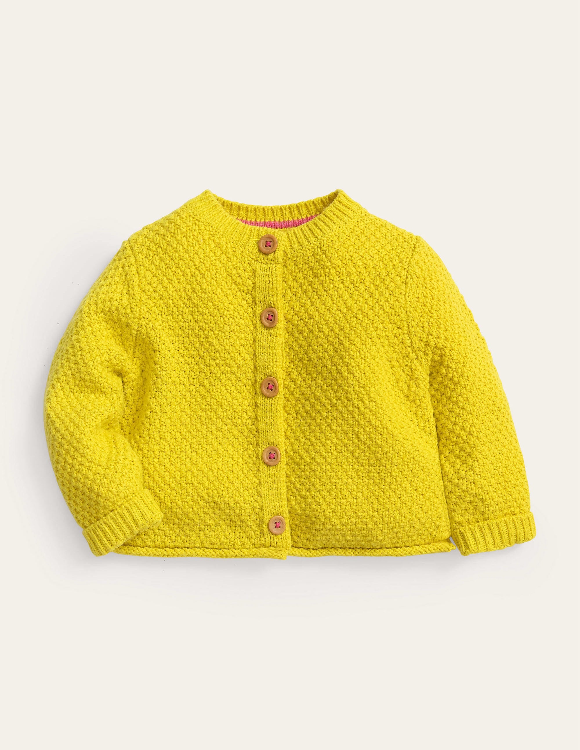 Gilet épais texturé-Citron tendre chiné - Image 1