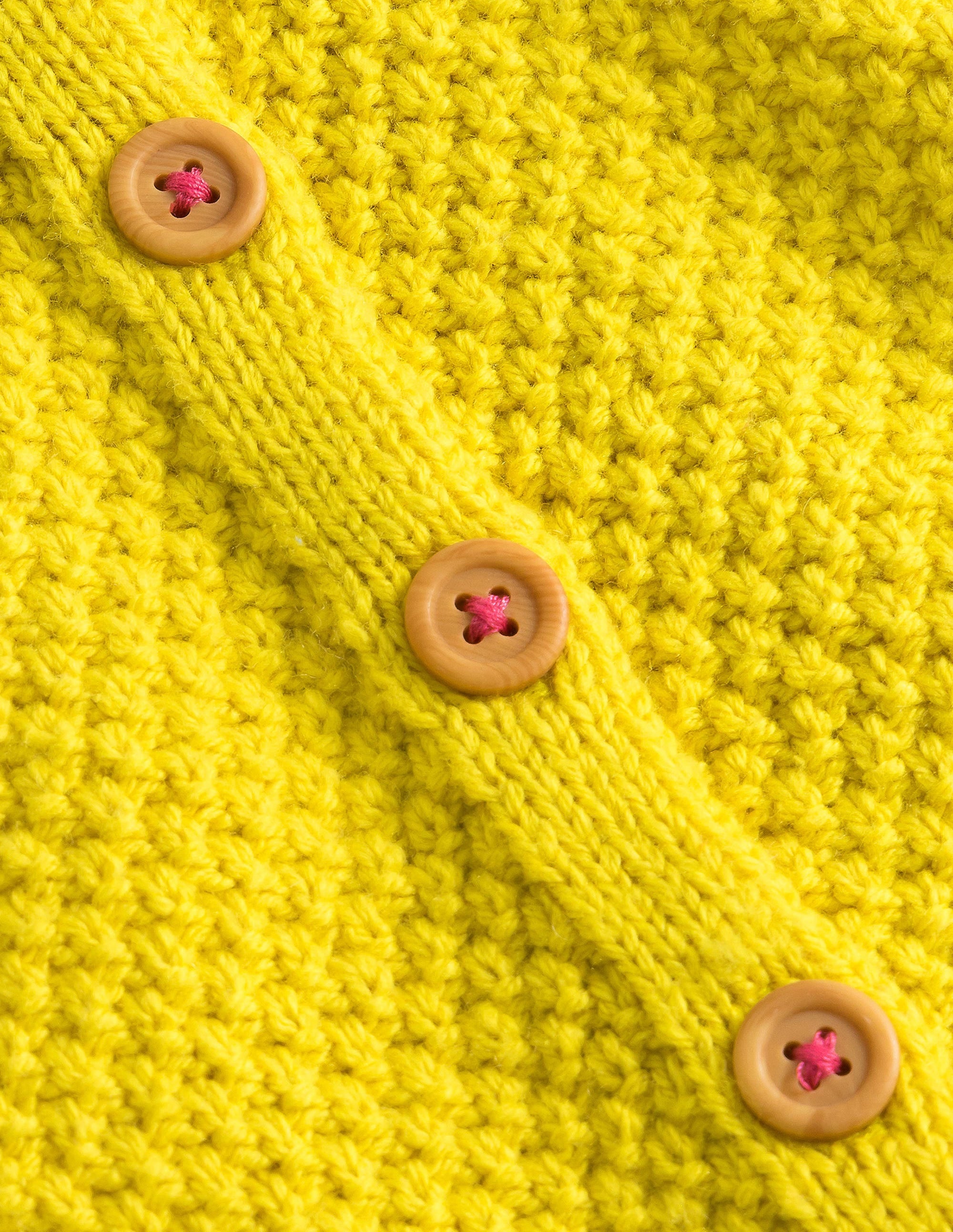 Gilet épais texturé-Citron tendre chiné - Image 3