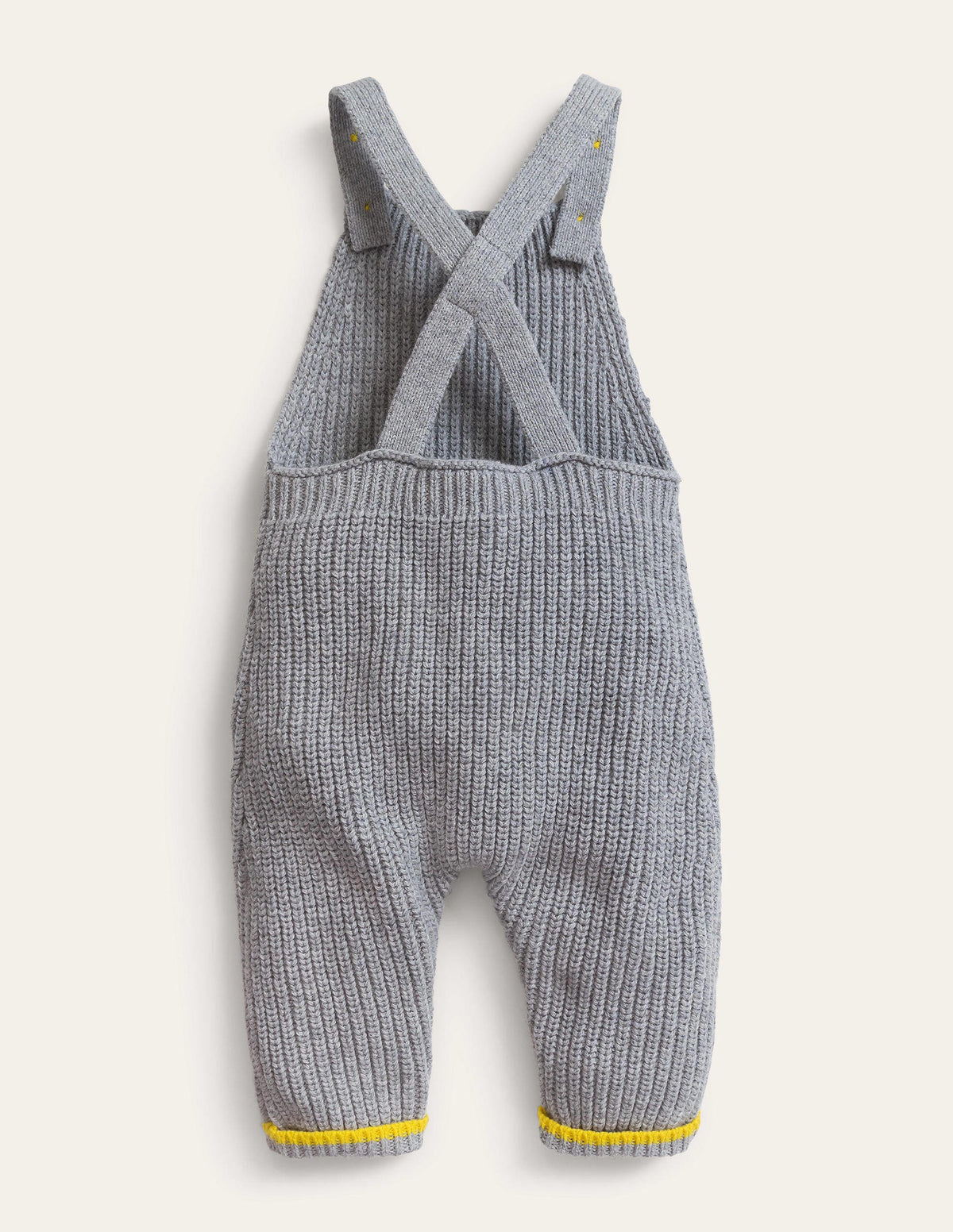 Gerippte Stricklatzhose-Grau Meliert - Image 2