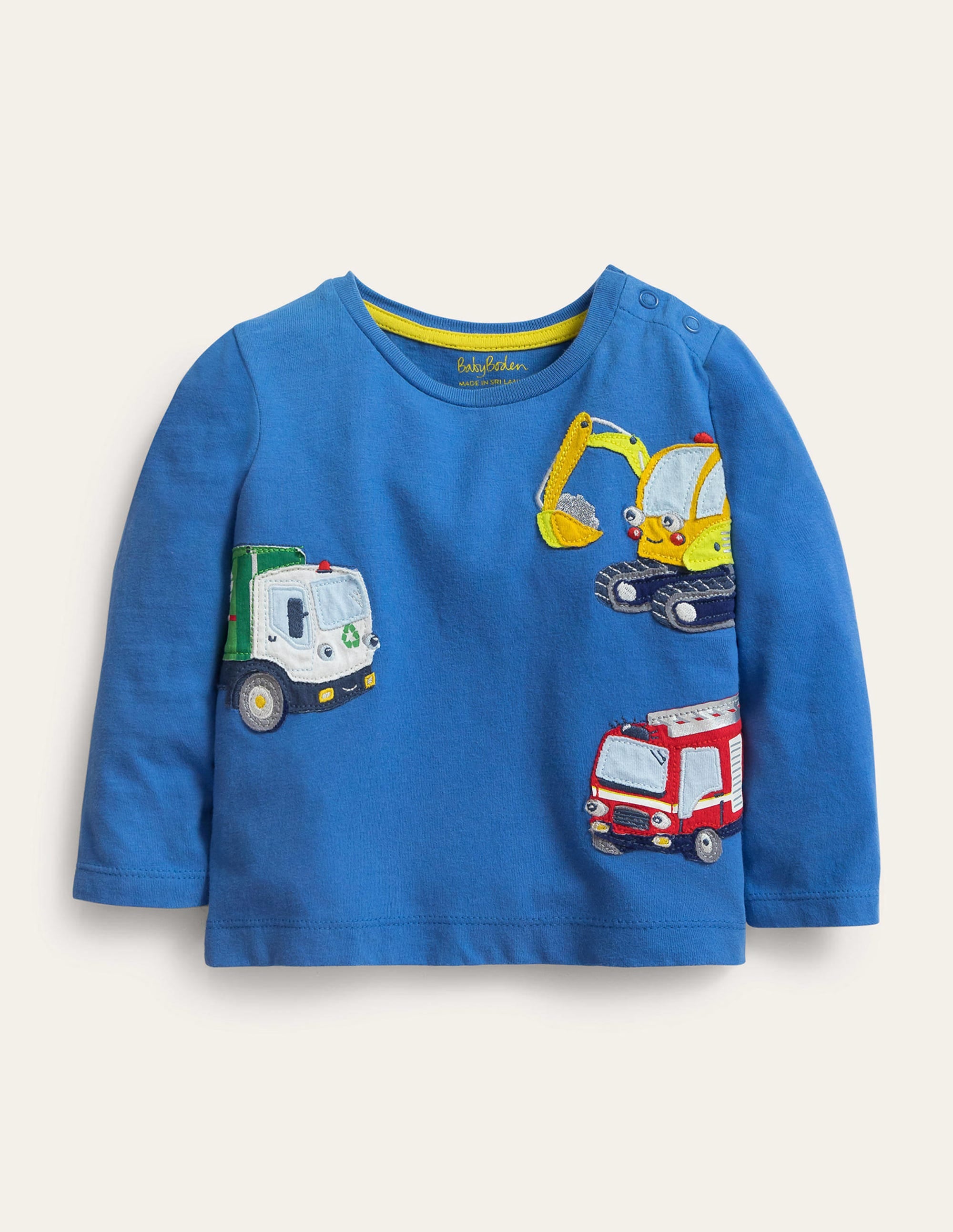 T-Shirt mit Applikation-Elisabethanisches Blau, Fahrzeuge - Image 1