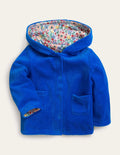 Jersey Velvet Hooded Jacket-Penzance Blue