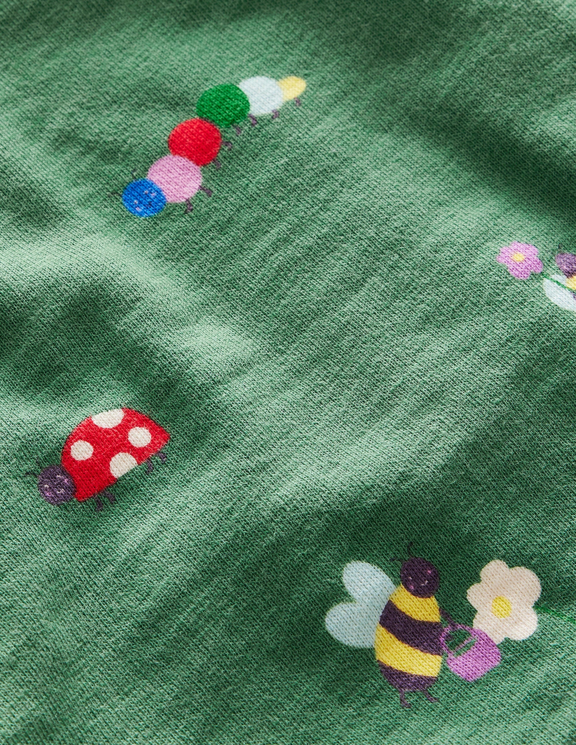 Lockeres Sweatshirt-Dunkles Grasgrün, Insekten - Image 3