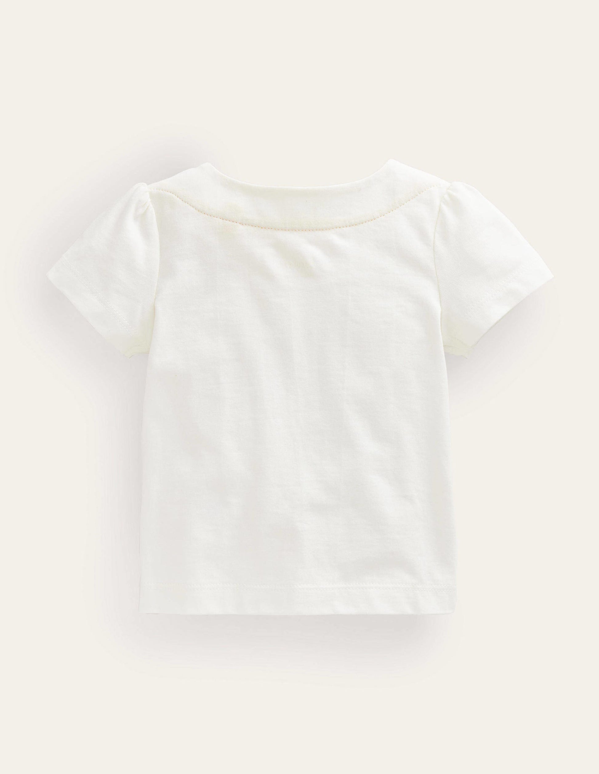 Süßes T-Shirt mit Applikation-Naturweiß, Küken-2