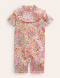 Frilly Surf Suit-Multi Spring Time Floral