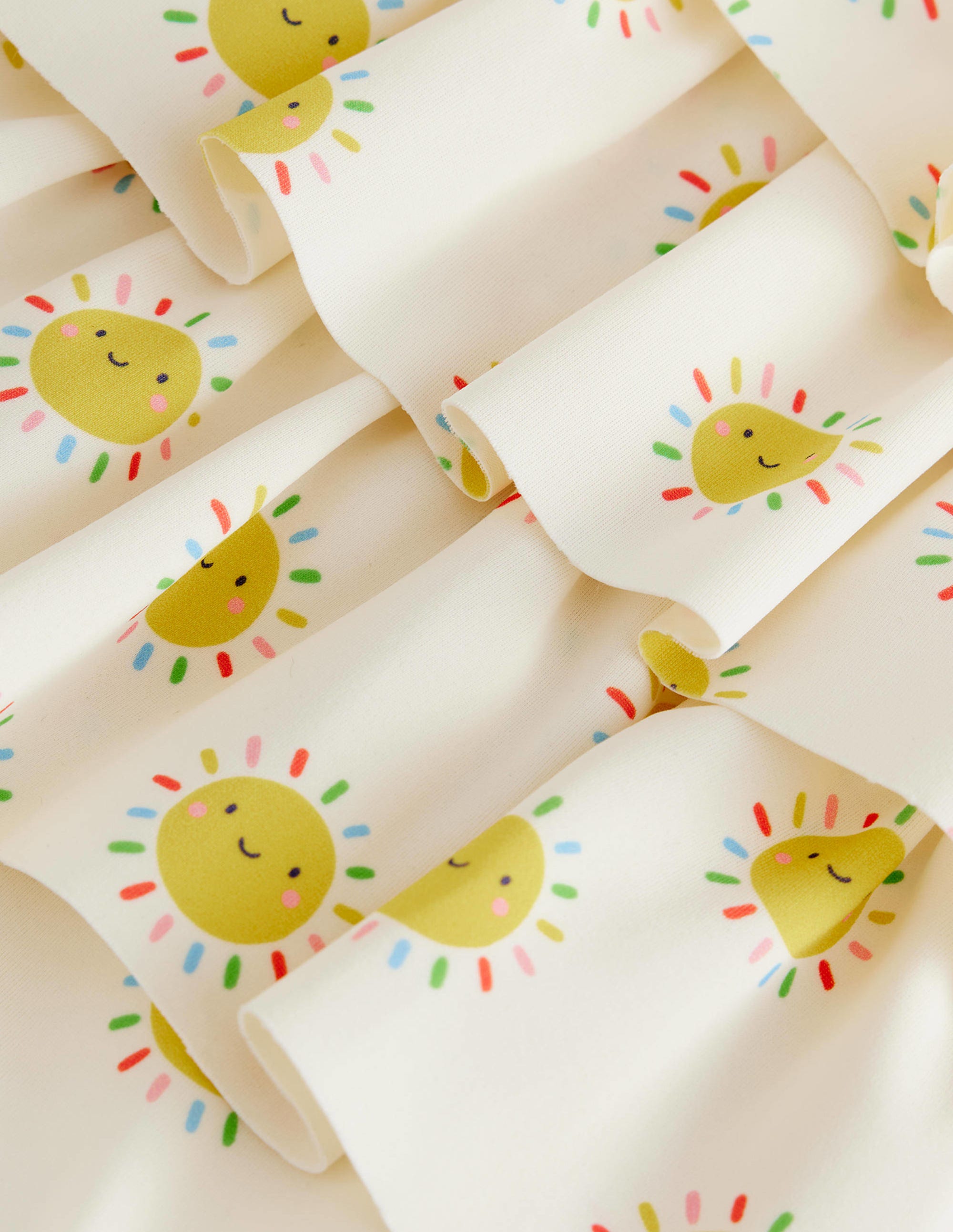 Badeanzug mit Rüschenstufen-Bunt, Regenbogen-Sonnen - Image 3