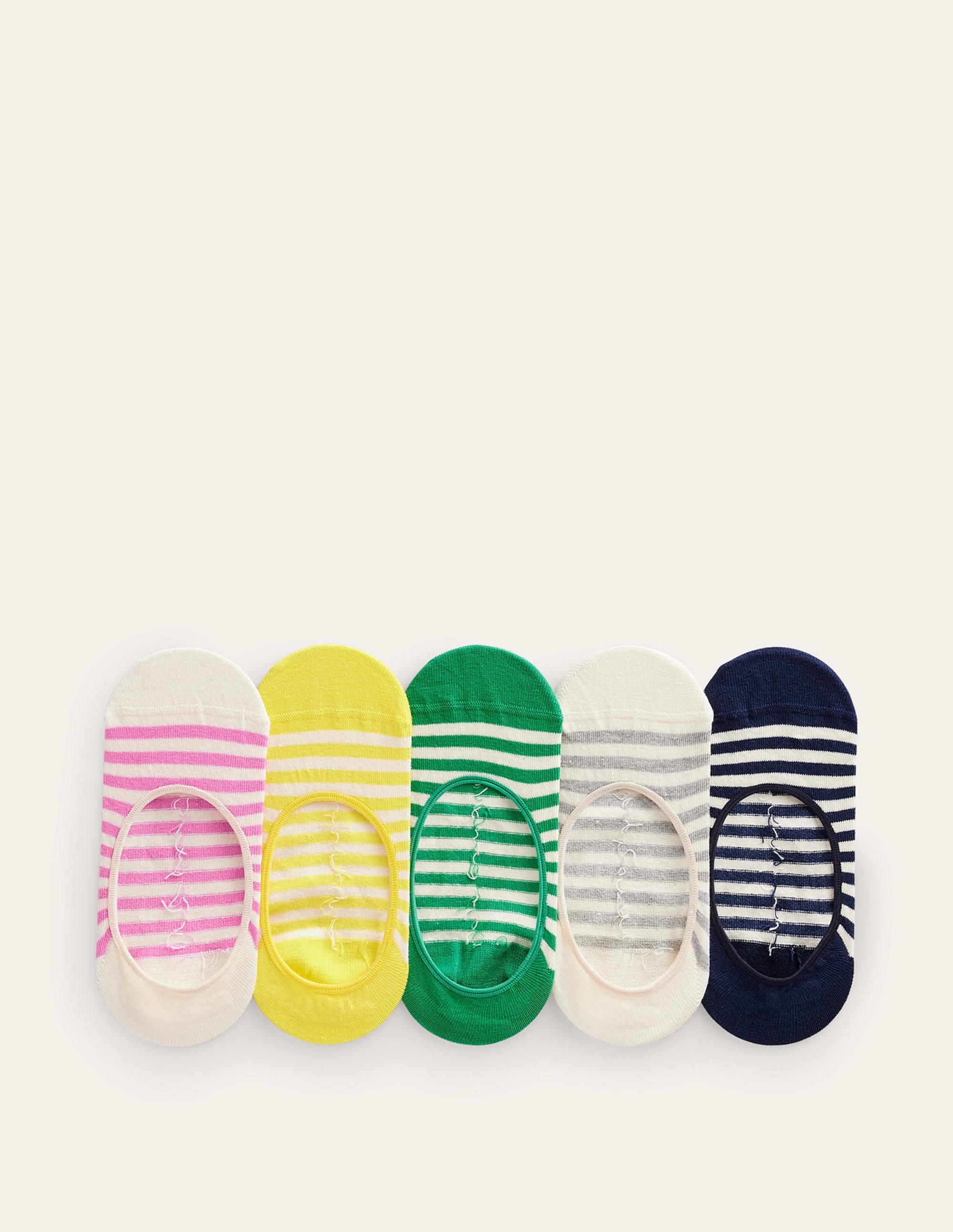 5 paires de chaussettes invisibles-Rayé marinière - Image 1